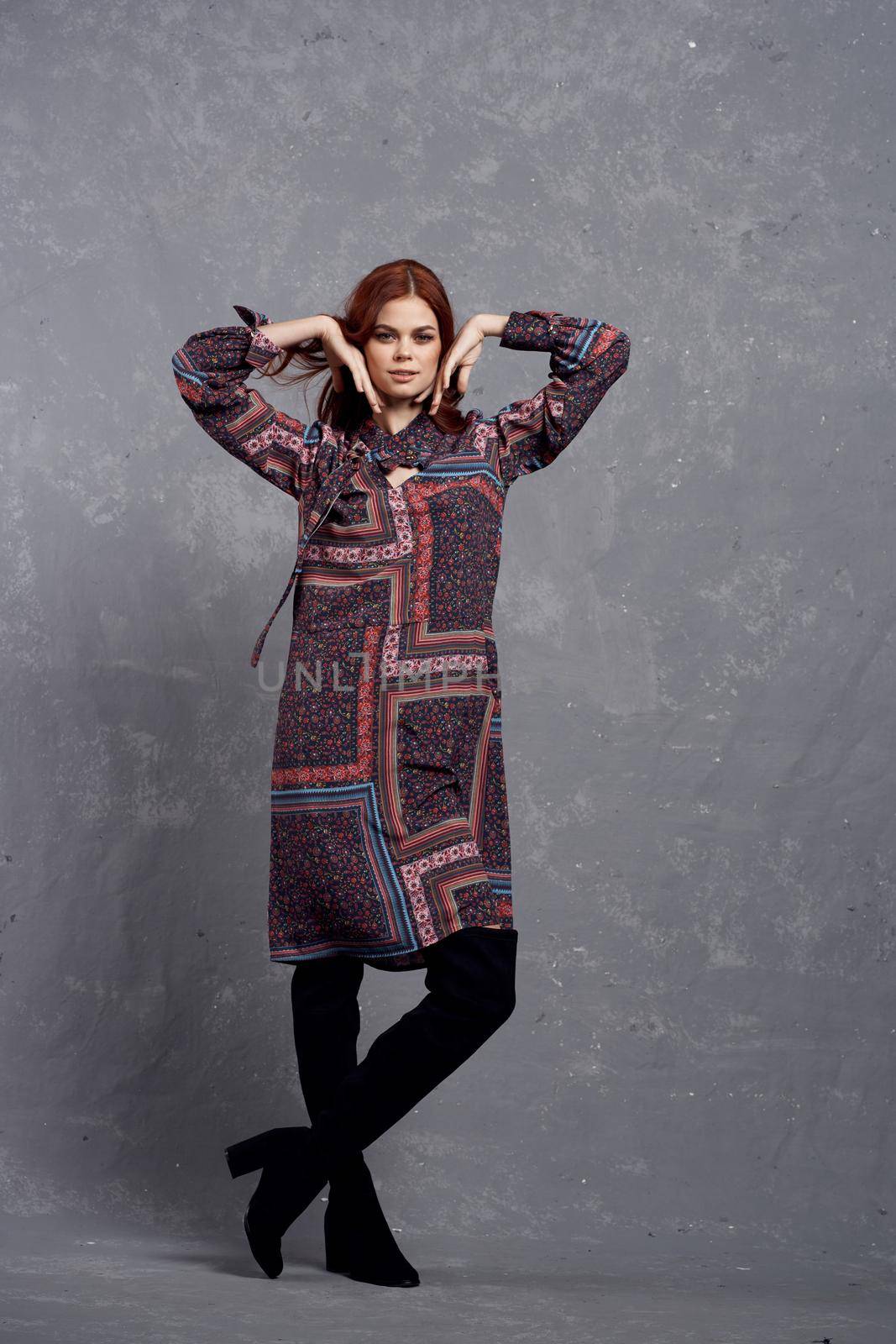 woman in coat posing fashion clothing full length by Vichizh