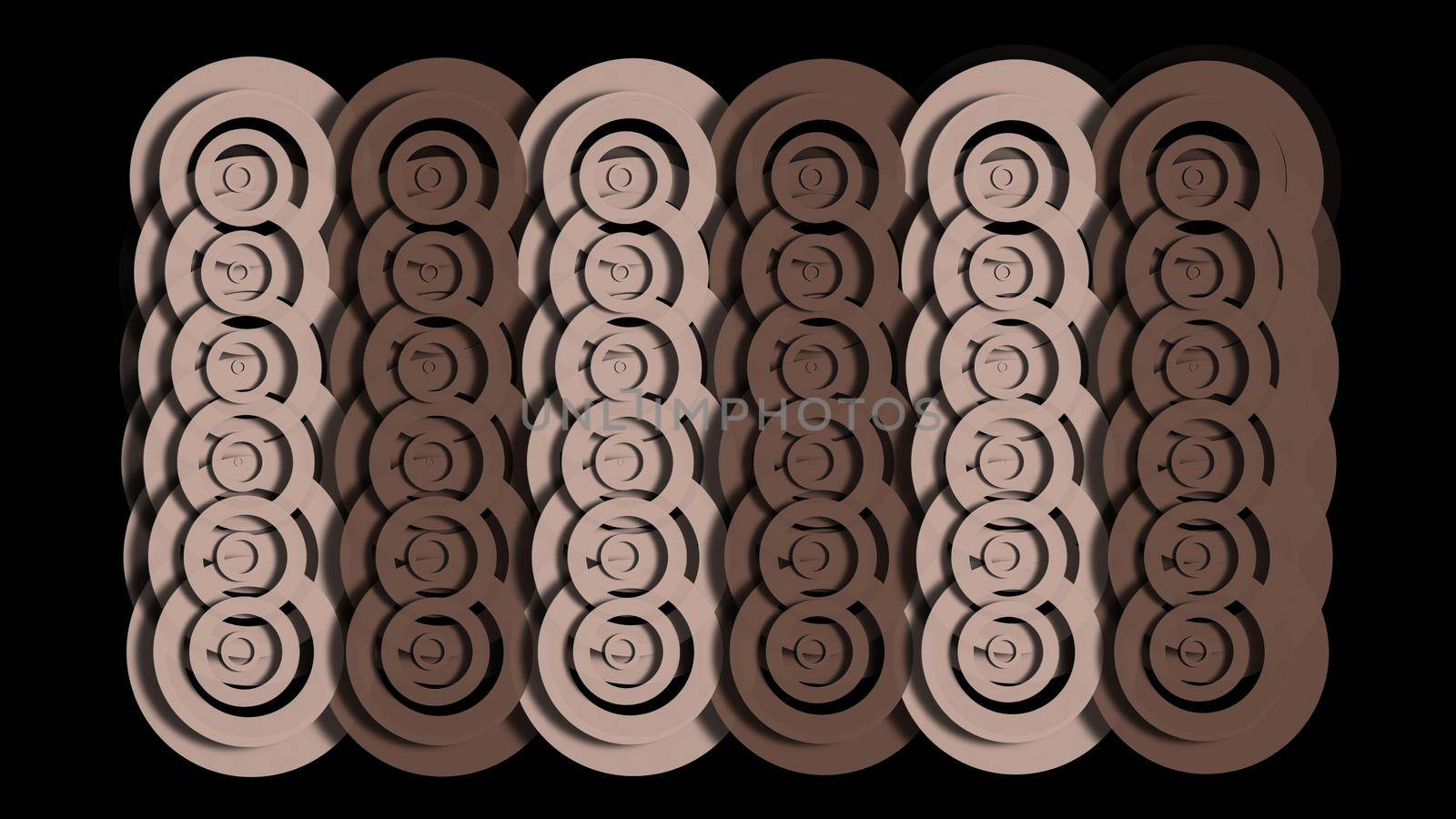 3d illustration - Abstract hypnotic  circle  background - psychedelic optical illusion by vitanovski