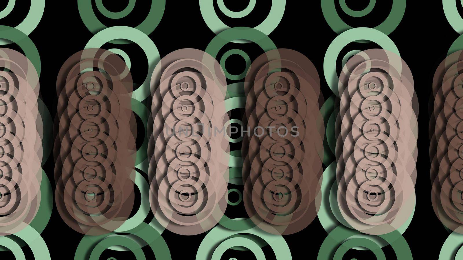3d illustration - Abstract hypnotic  circle  background - psychedelic optical illusion
