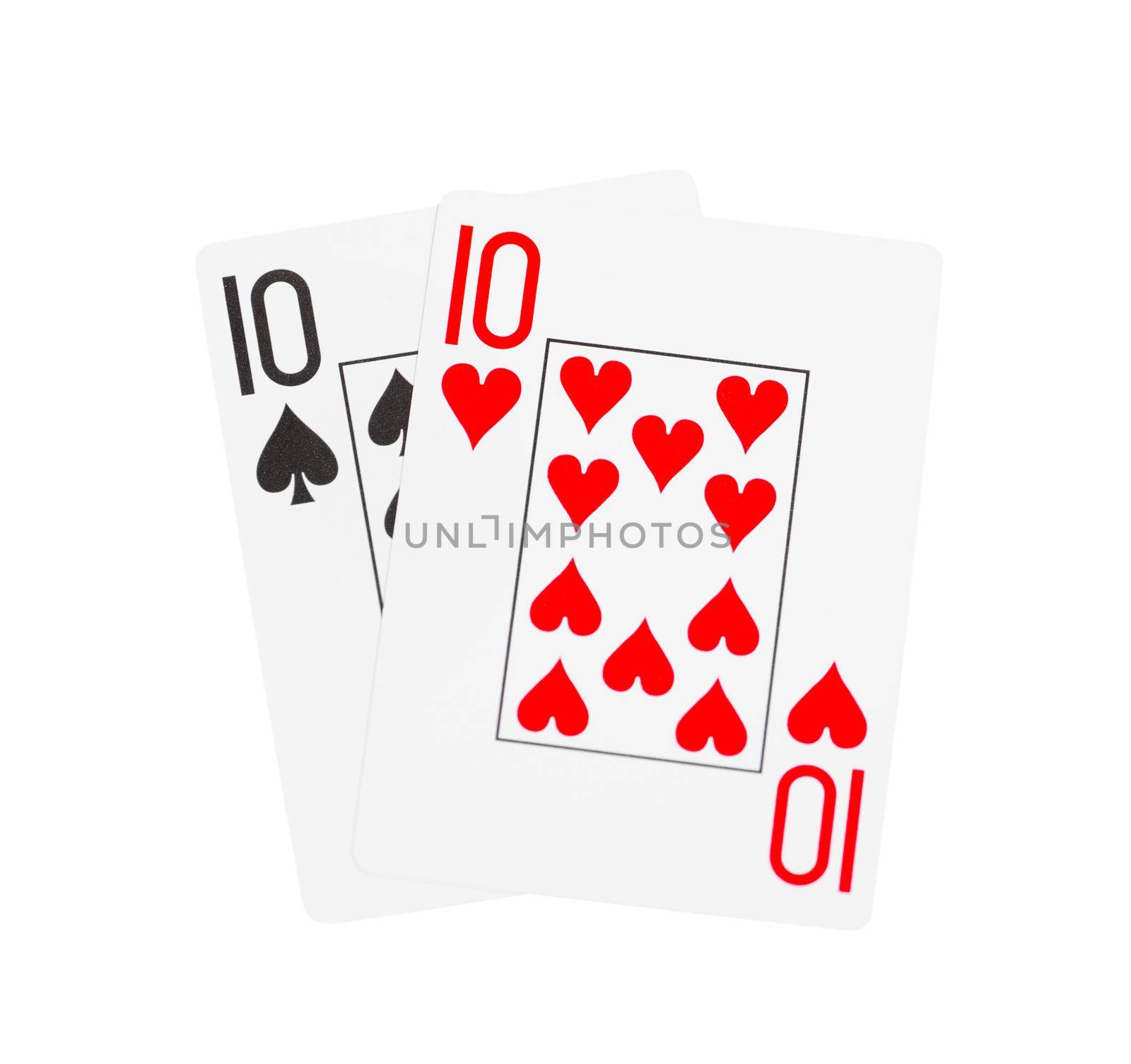 playing cards isolated on a white background