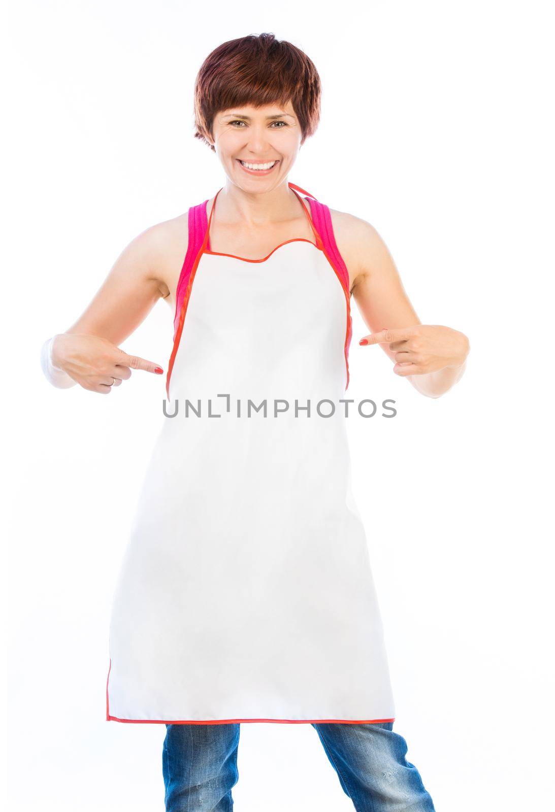 beautiful woman in apron by GekaSkr
