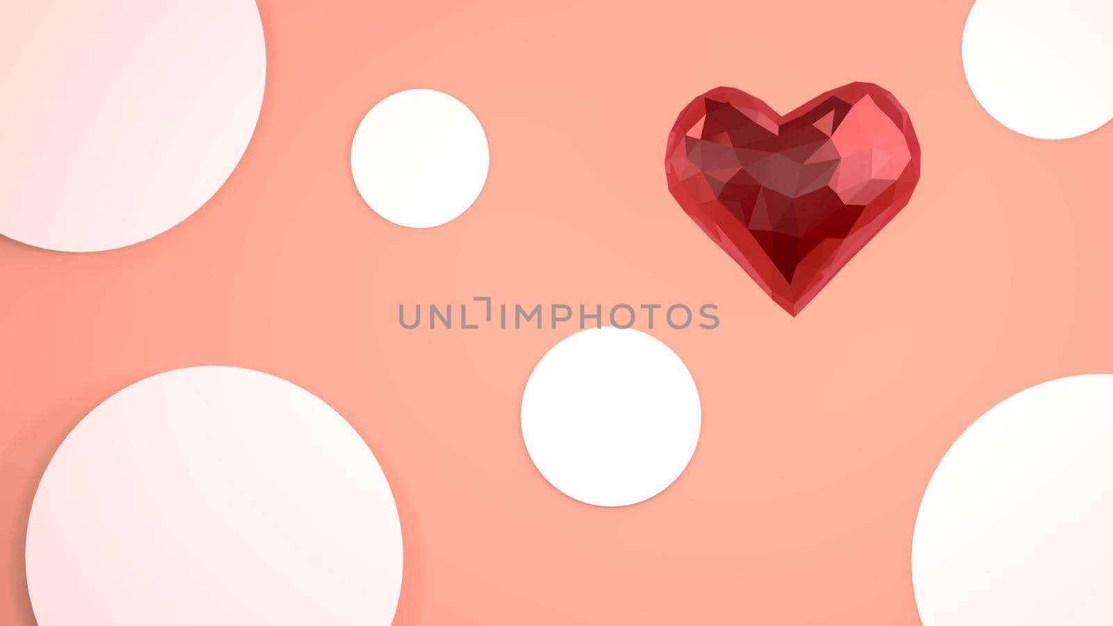 Valentine's Day Greeting Card. 3D rendering by TIS