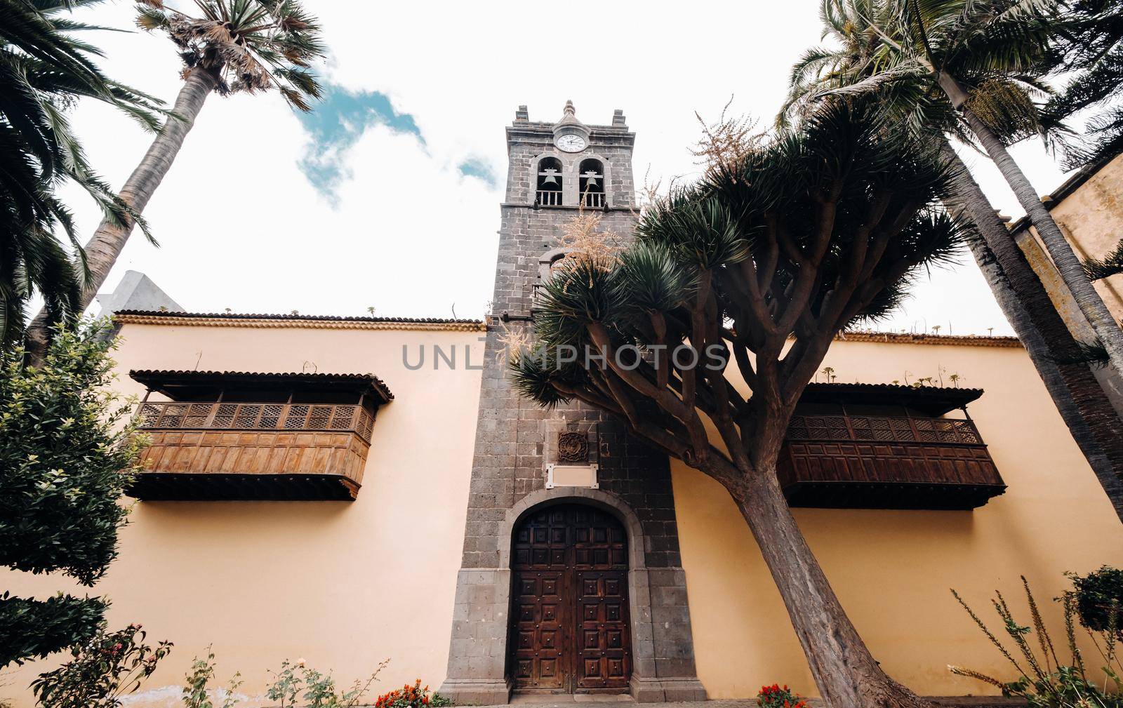 The oldest city on the island of Tenerife is La Laguna on a Sunny day. Canary islands.Spain