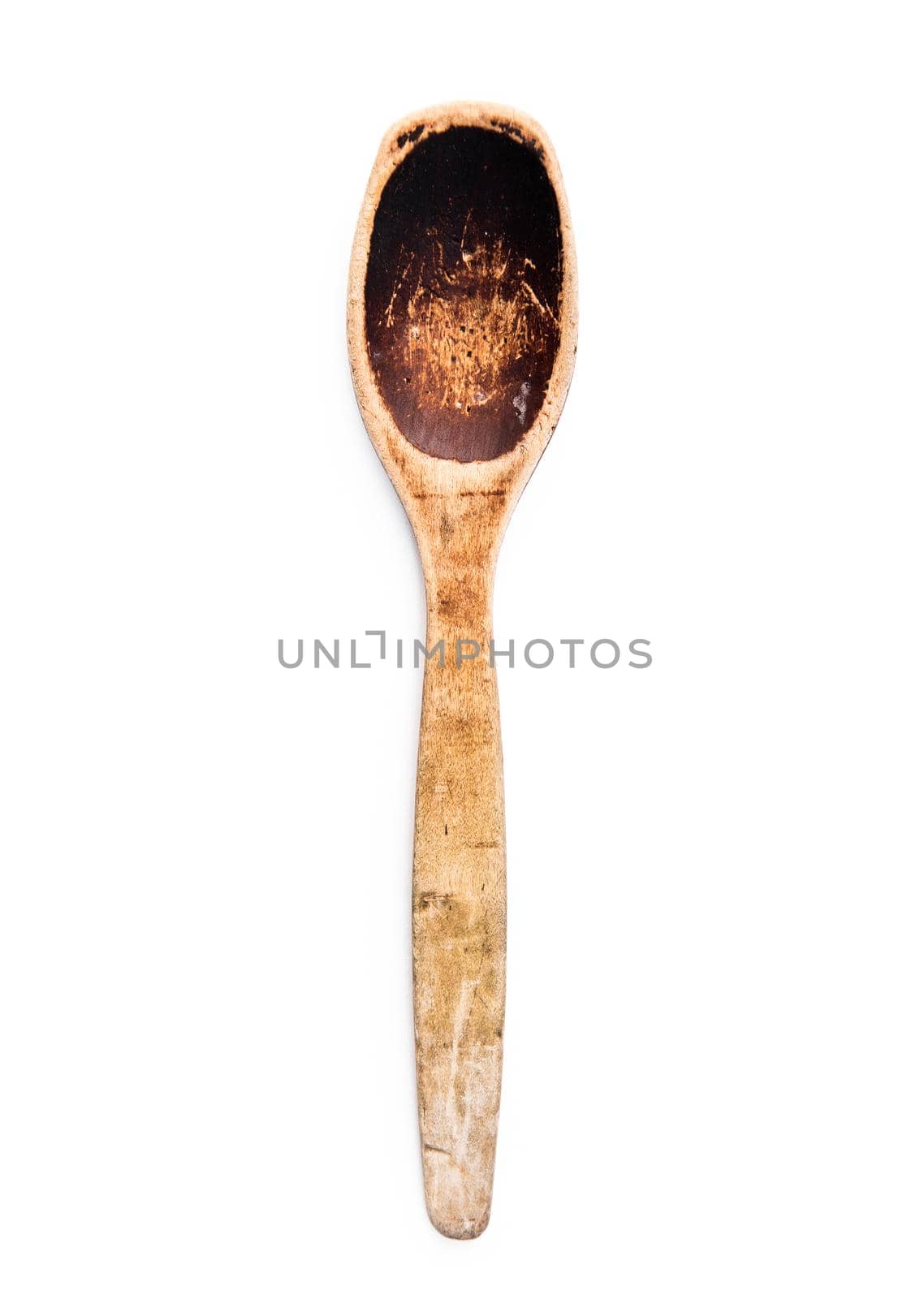 wooden spoon isolated on a white background