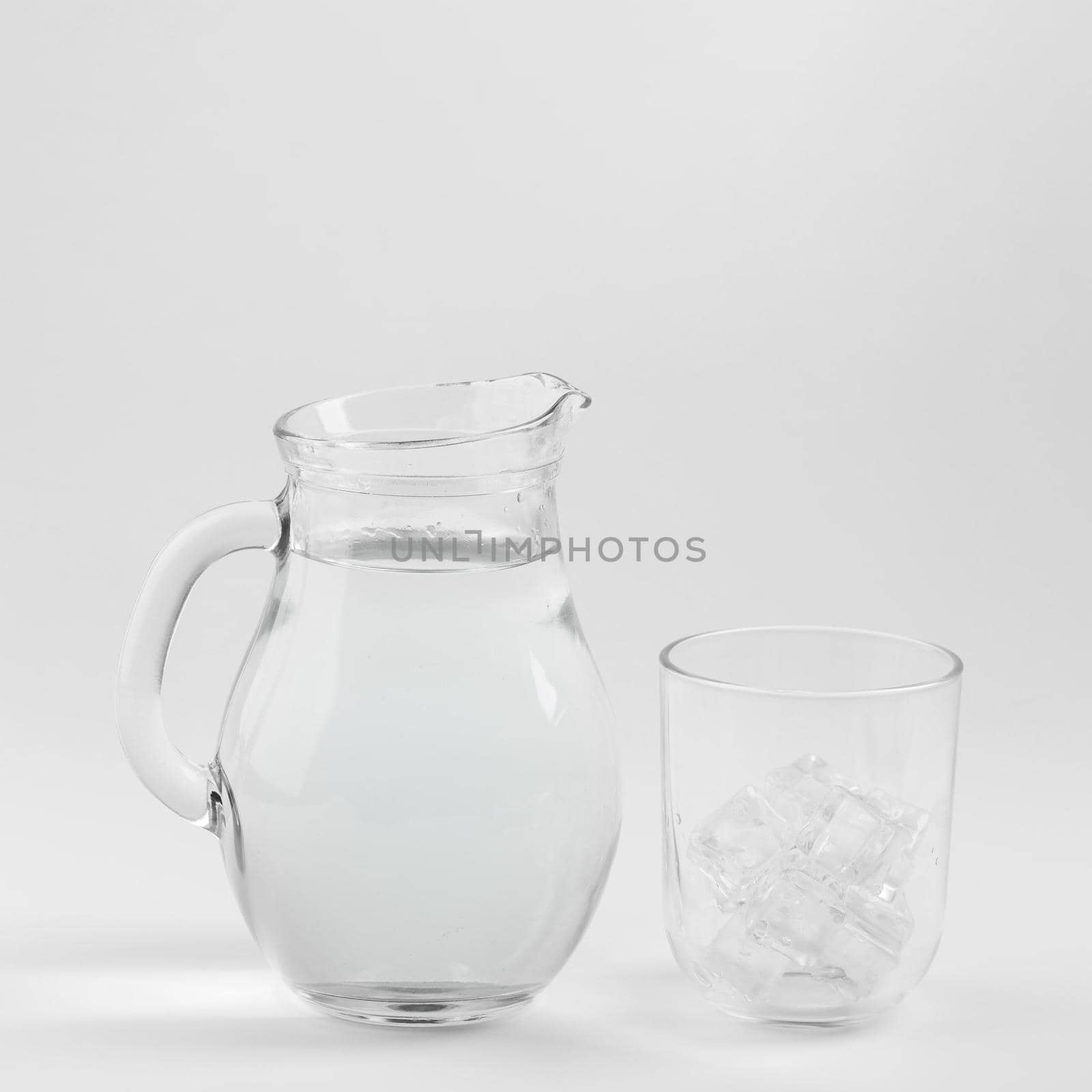 jug water glass filled with ice by Zahard