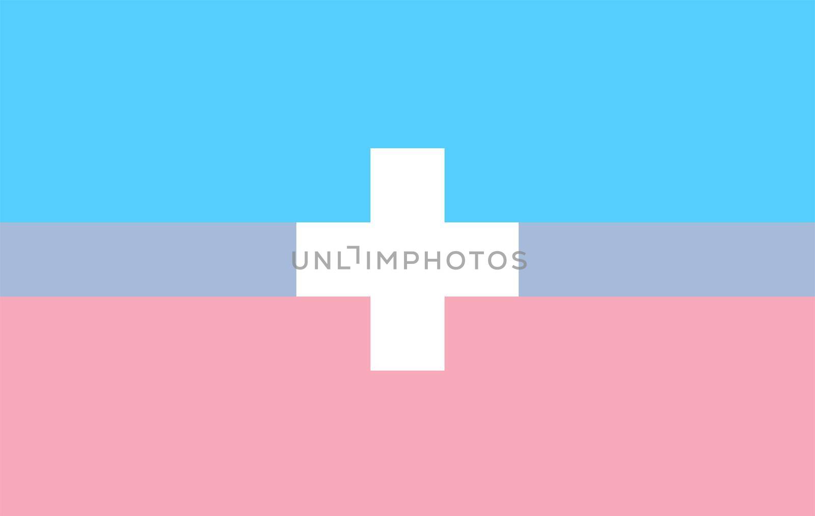 Top view of flag of Transmedicalism, no flagpole. Plane design, layout. Flag background. Freedom and love concept. Pride month. activism, community and freedom by ErmolenkoMaxim