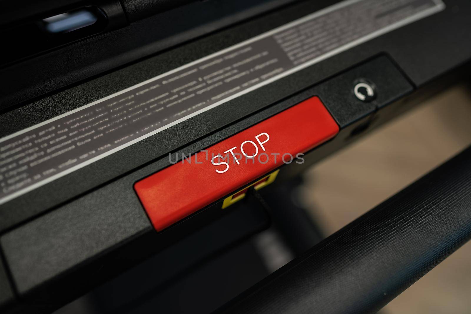 Close up photo of cardio trainer in a fitness gym