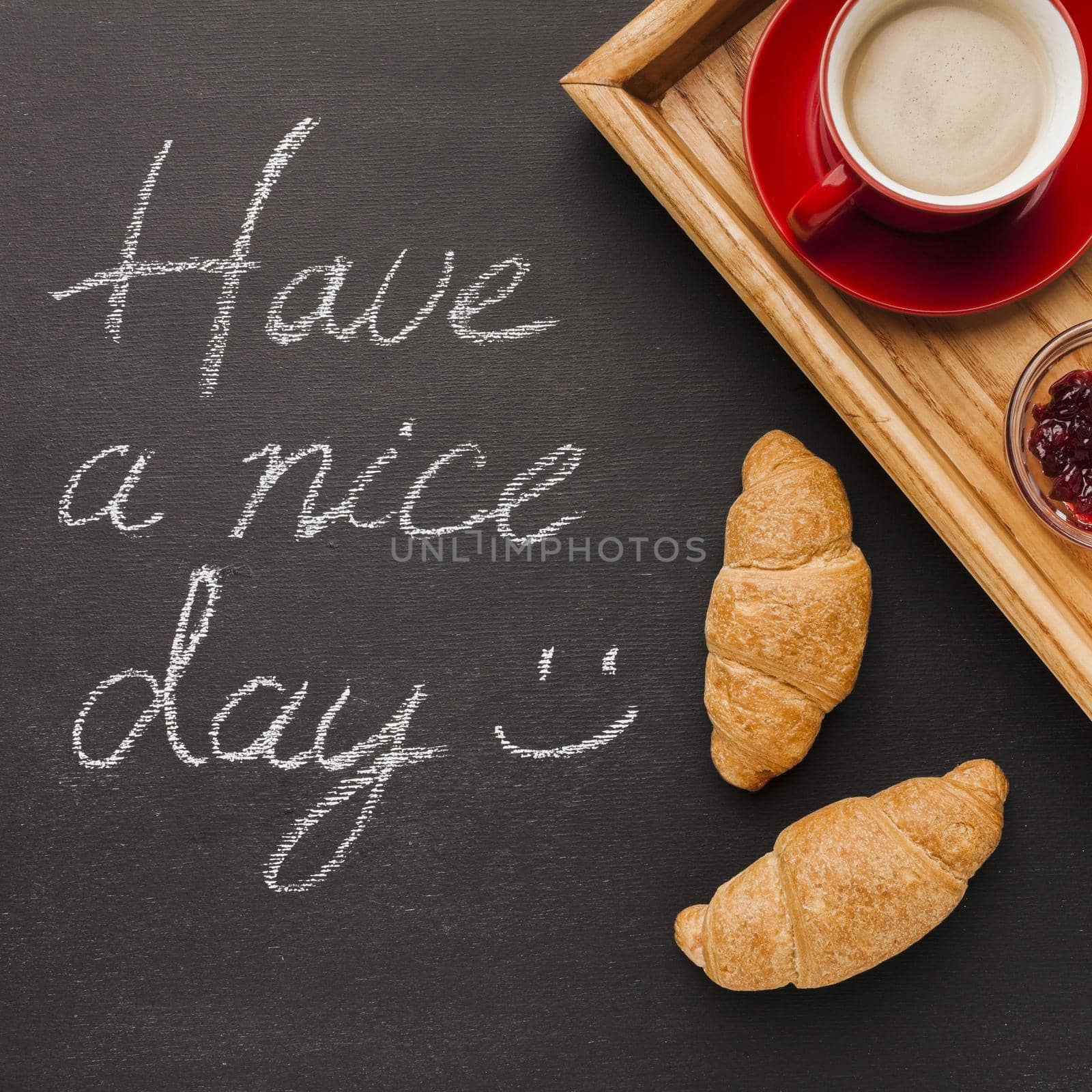 have nice day message with breakfast
