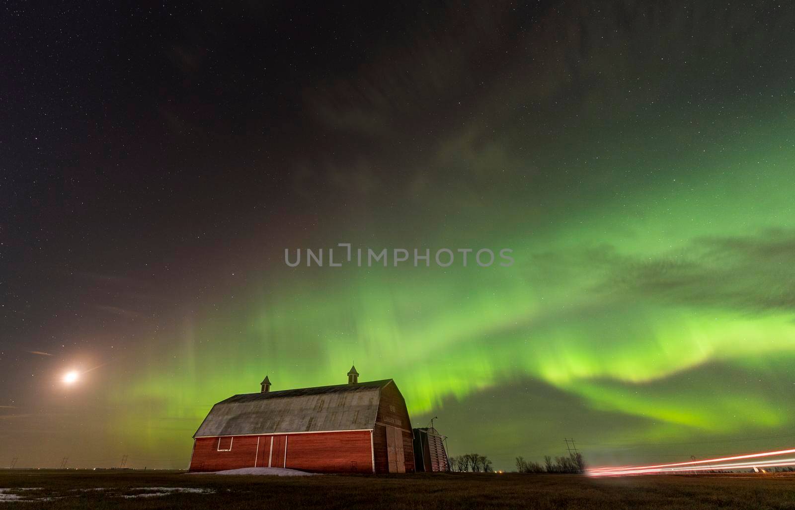 Northern Lights Canada Aurora borealis rural Prairie Night