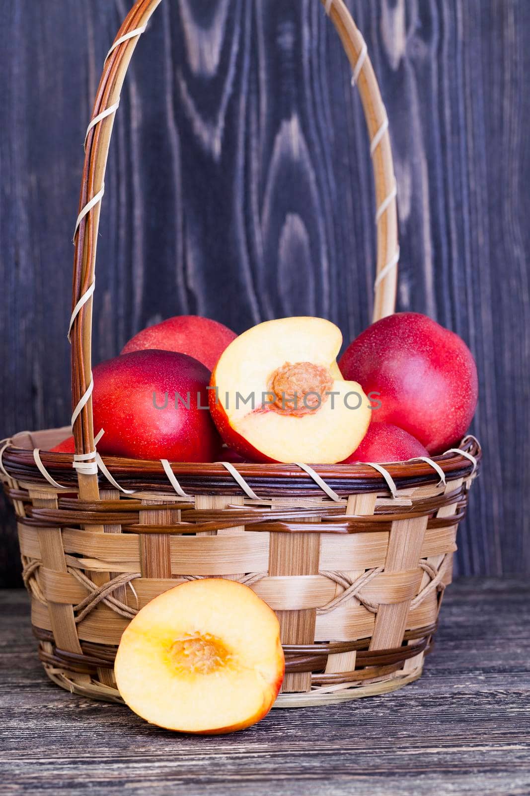 red juicy nectarines by avq
