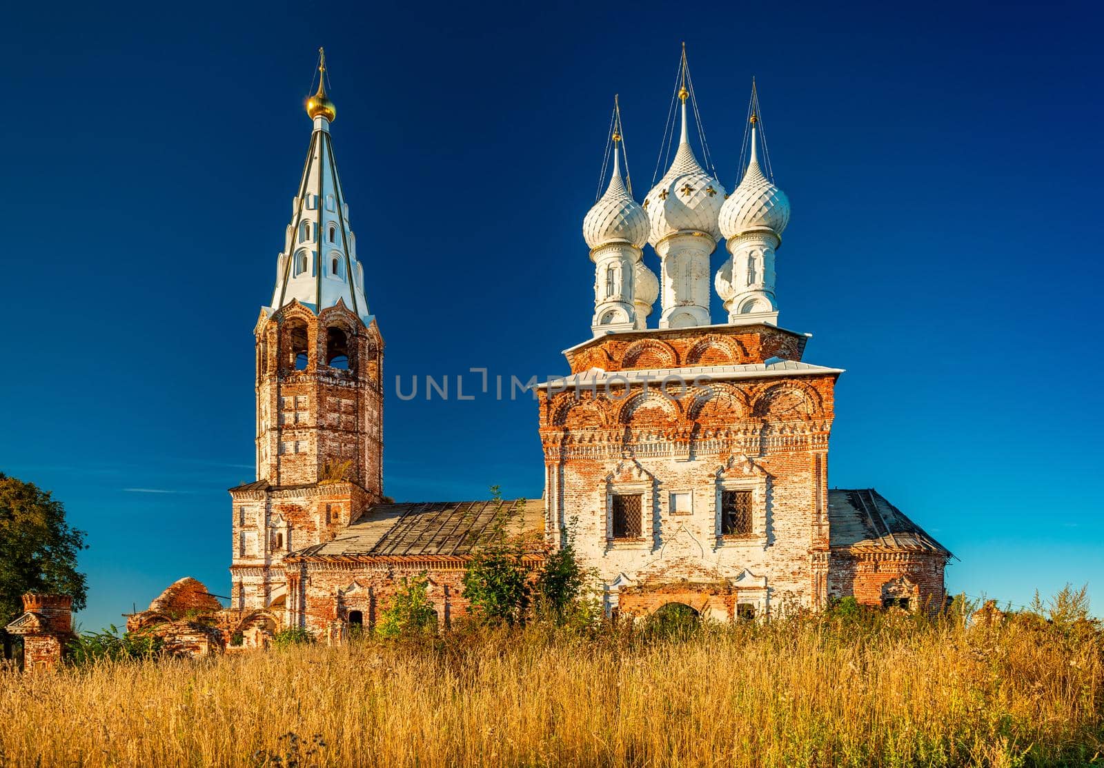 Dunilovo - September 2020, Russia: View of The Church of The Holy Virgin
