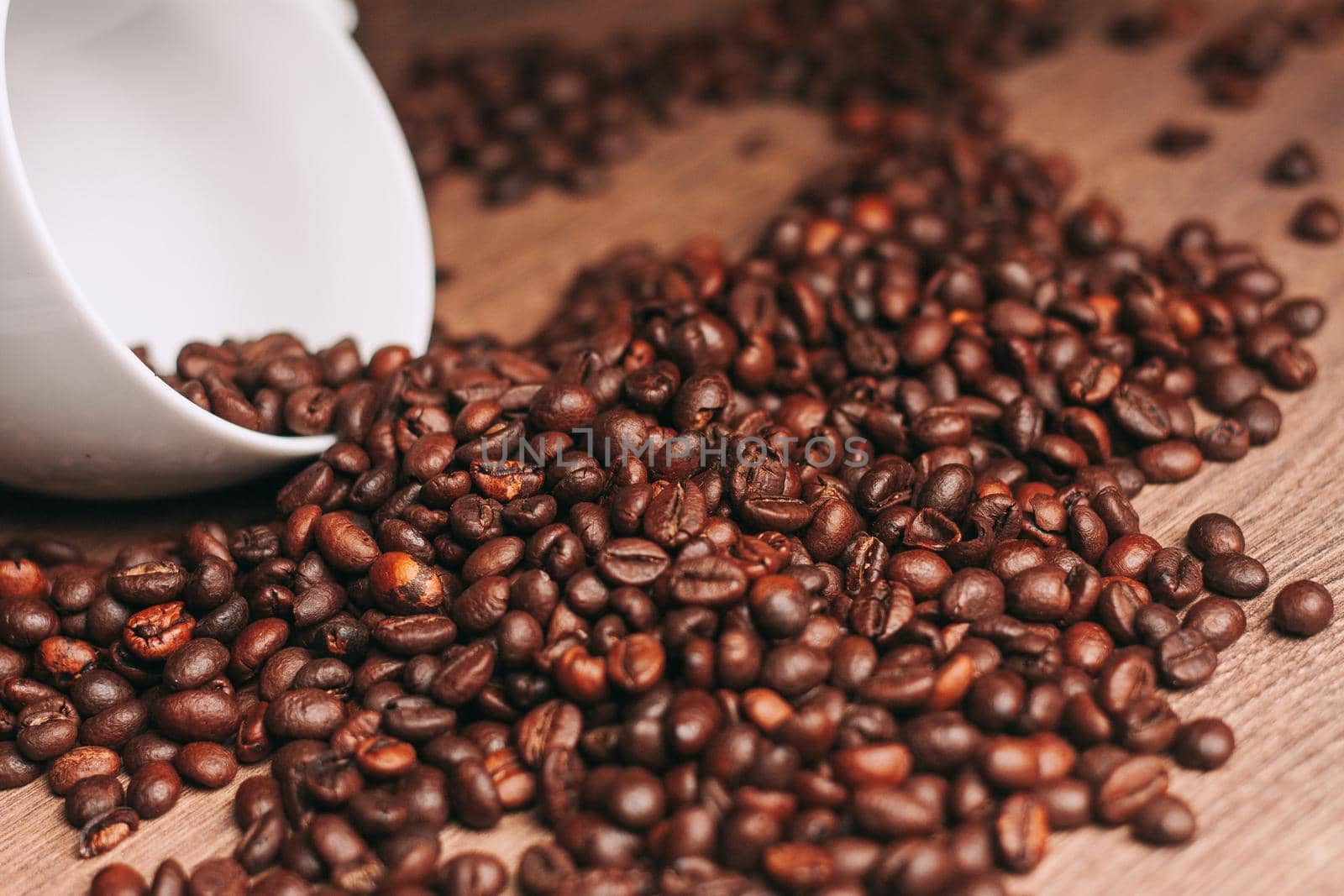 coffee beans freshly brewed beverage close-up food by Vichizh