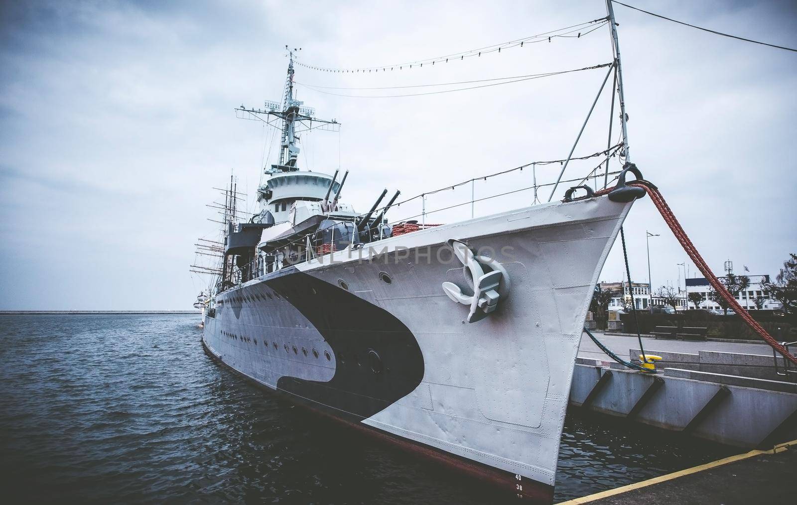 Warship destroyer serving in the Polish Navy during World War II, preserved as a museum ship in Gdynia
