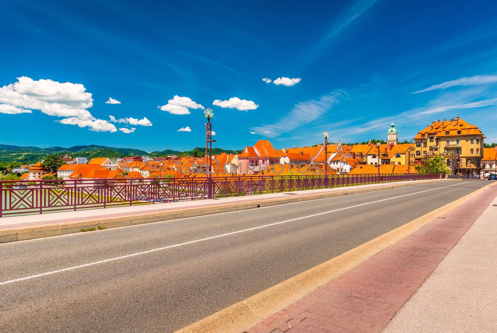View of the Old Bridge of Maribor (Glavni Most), Slovenia