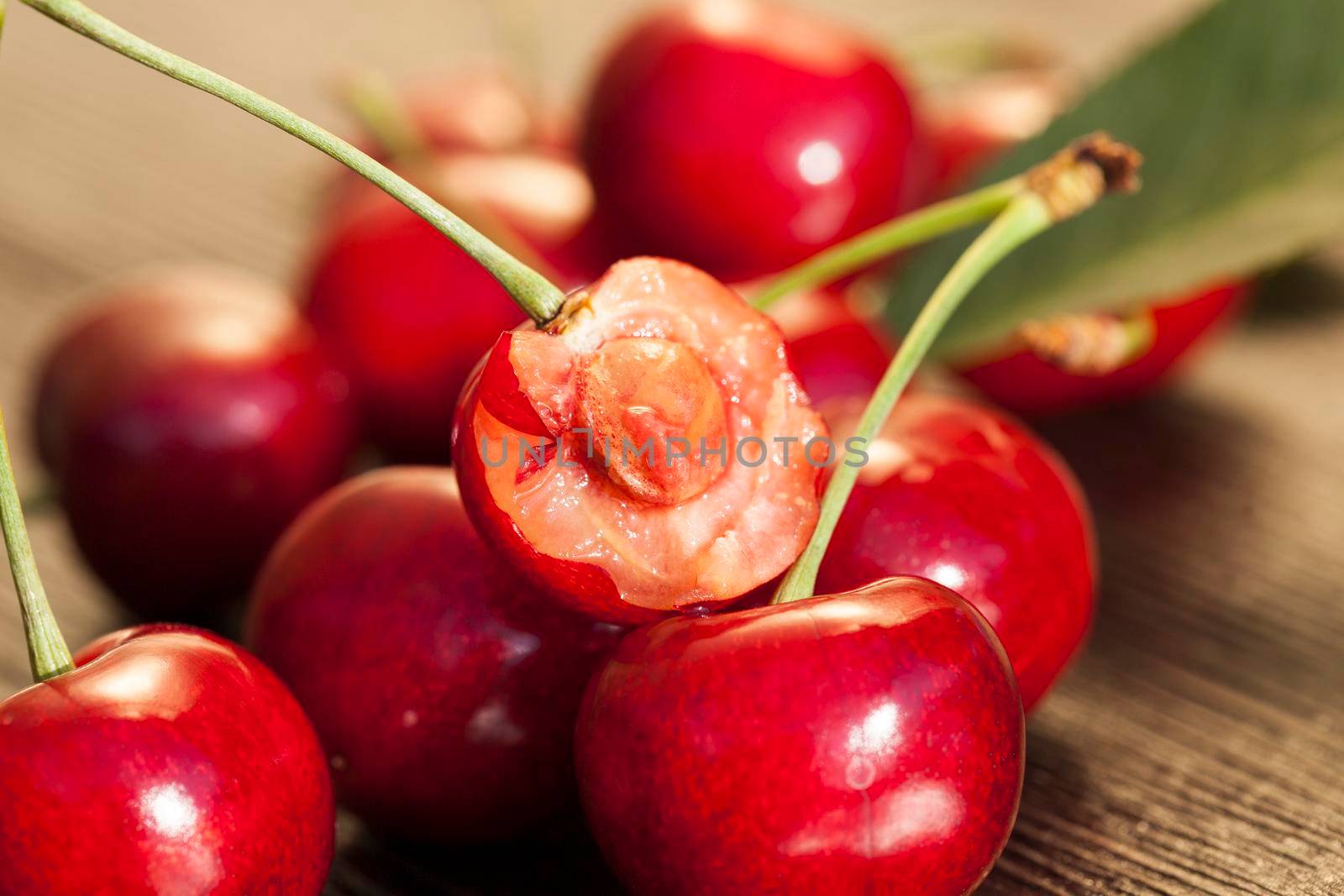 red ripe cherries by avq