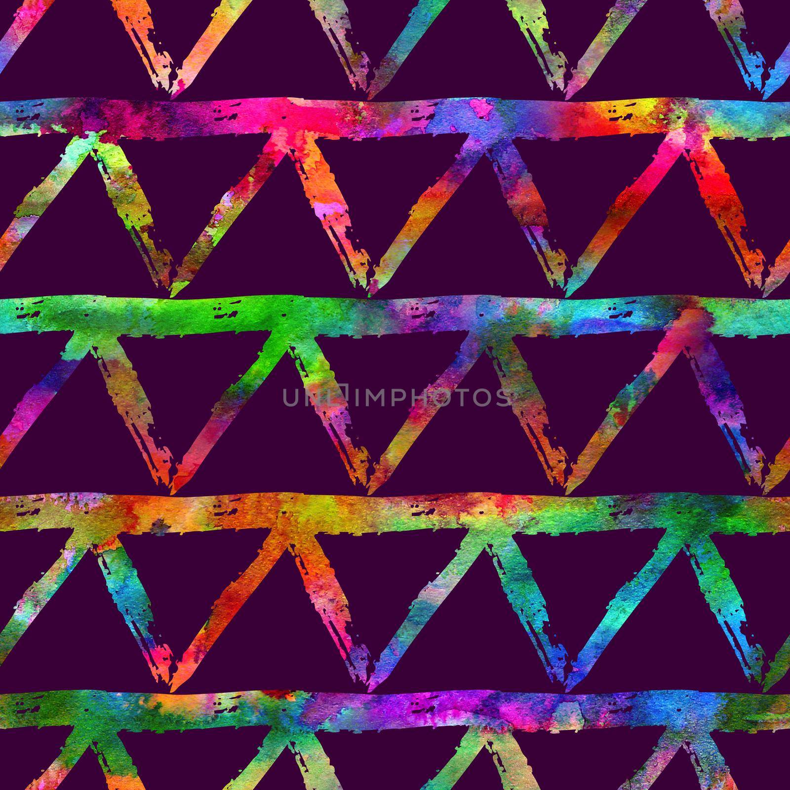 Brush Stroke Geometric Grung Pattern Seamless in Rainbow Color Background. Gunge Collage Watercolor Texture for Teen and School Kids Fabric Prints Grange Design with line.