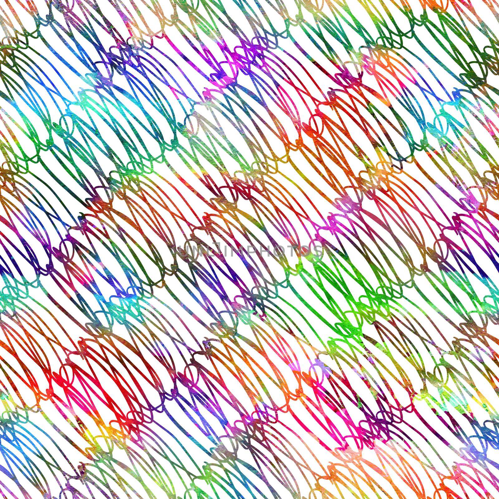 Brush Stroke Geometric Grung Pattern Seamless in Rainbow Color Background. Gunge Collage Watercolor Texture for Teen and School Kids Fabric Prints Grange Design by DesignAB