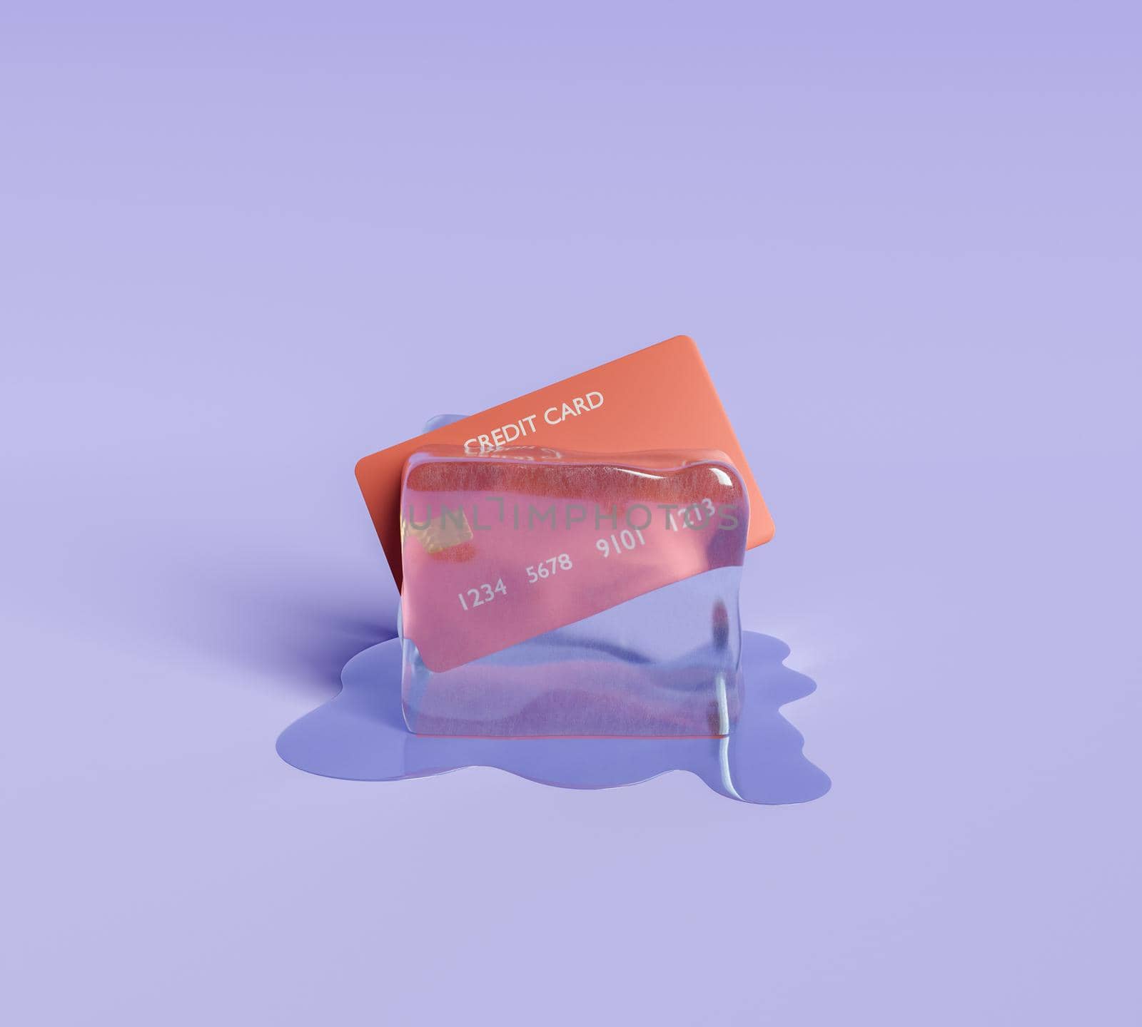 credit card in an ice cube by asolano