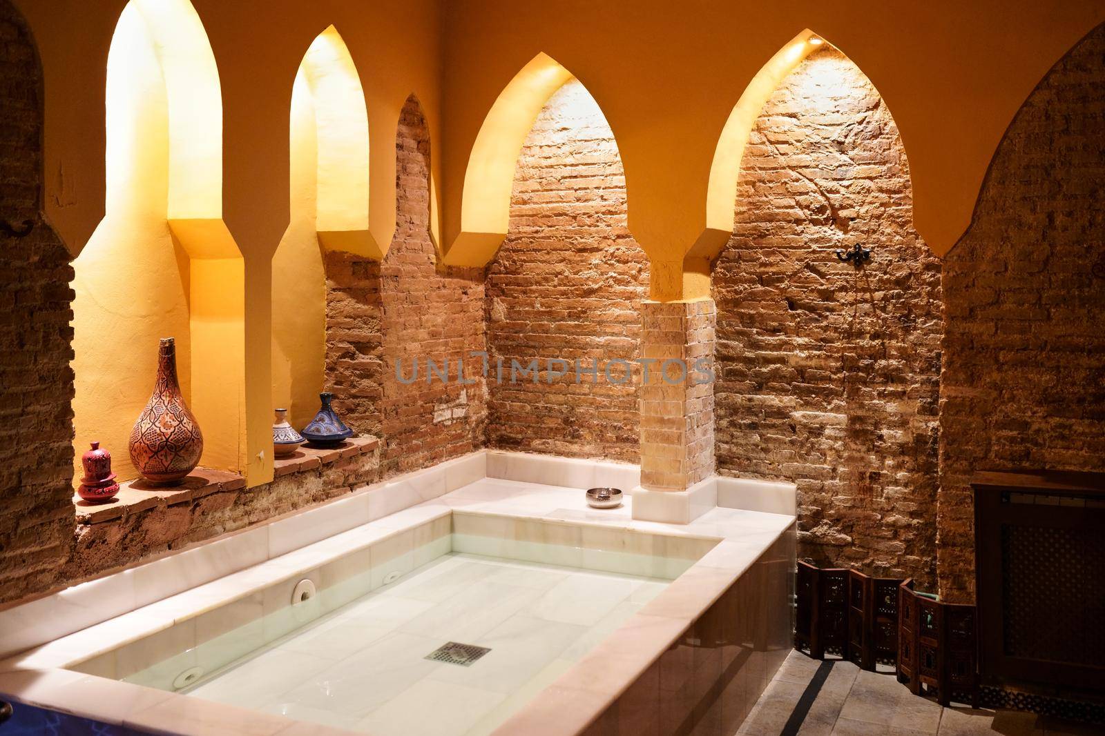 Arabic baths Hammam in Granada, Andalusia, Spain. by javiindy