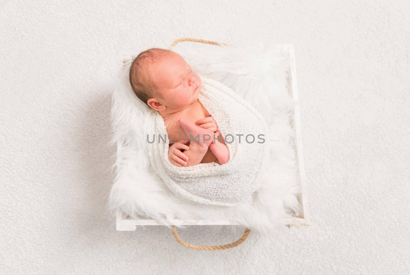 Newborn in a baske, topview by tan4ikk1
