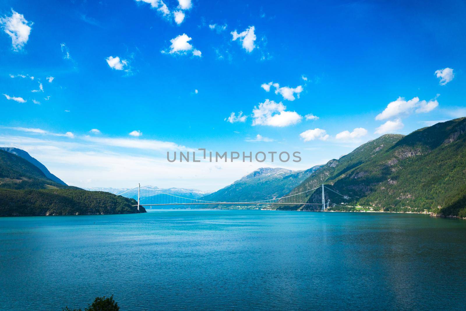 Hardanger Bridge. Hardangerbrua. Norway Hardangerfjord Hardanger bridge. newly built Hardangerbrua bridge close to Ulvik in Western Norway by Tomashevska