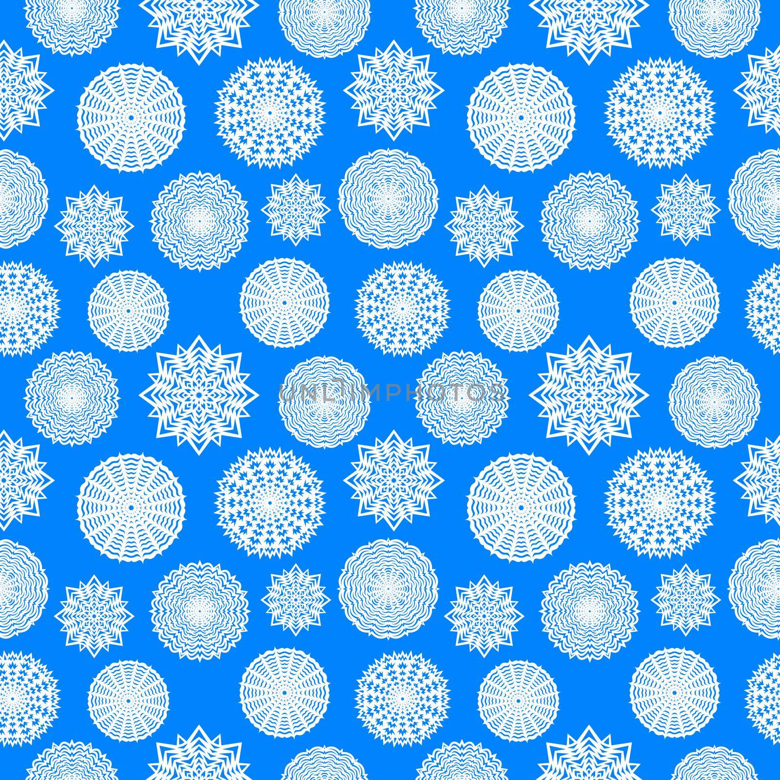 Paper snowflakes on blue background. Christmas seamless pattern for wrapping paper, wallpaper, pattern fills, web page background and more. illustration for Christmas and New Year 2017. .