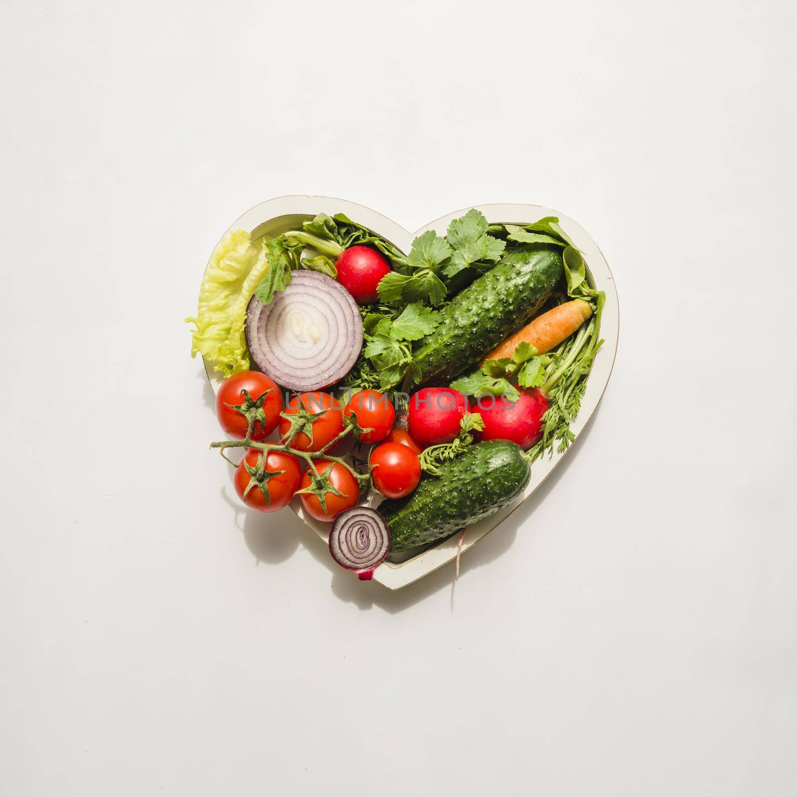 heart made different kind vegetables by Zahard