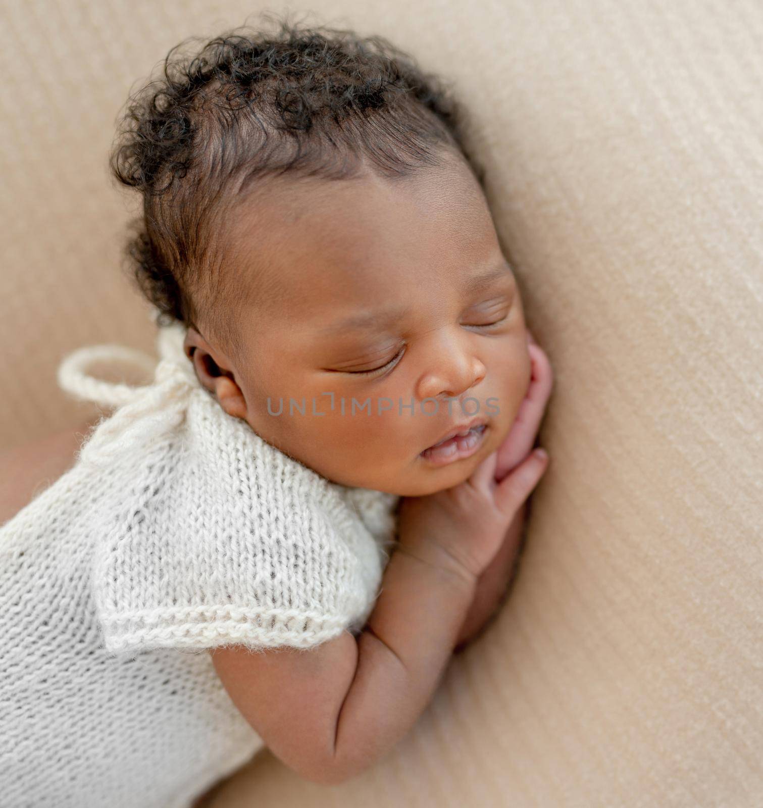 Portrait of pretty african sleeping baby