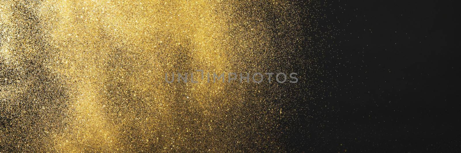 golden glitter black background