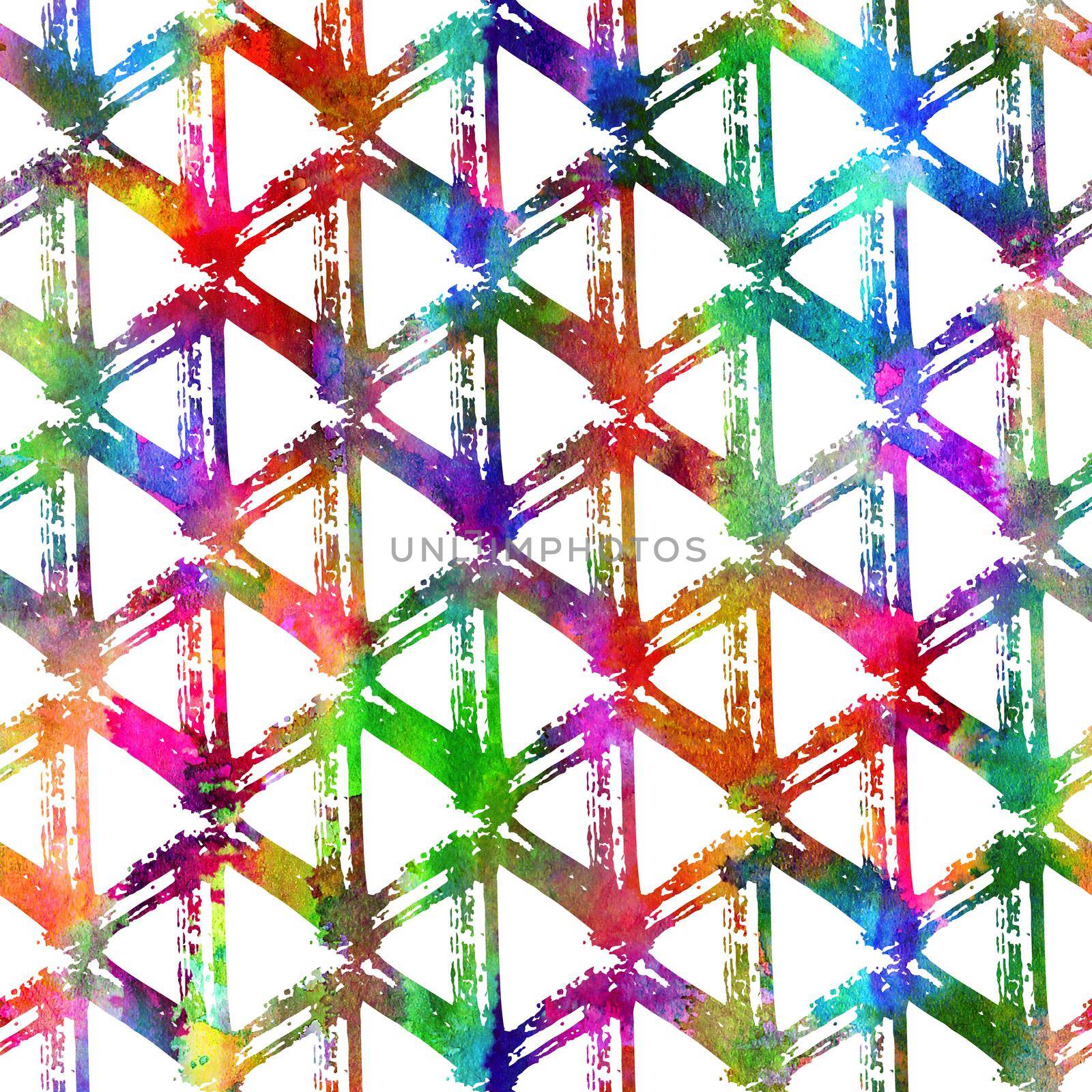 Brush Stroke Geometric Grung Pattern Seamless in Rainbow Color Background. Gunge Collage Watercolor Texture for Teen and School Kids Fabric Prints Grange Design with line.