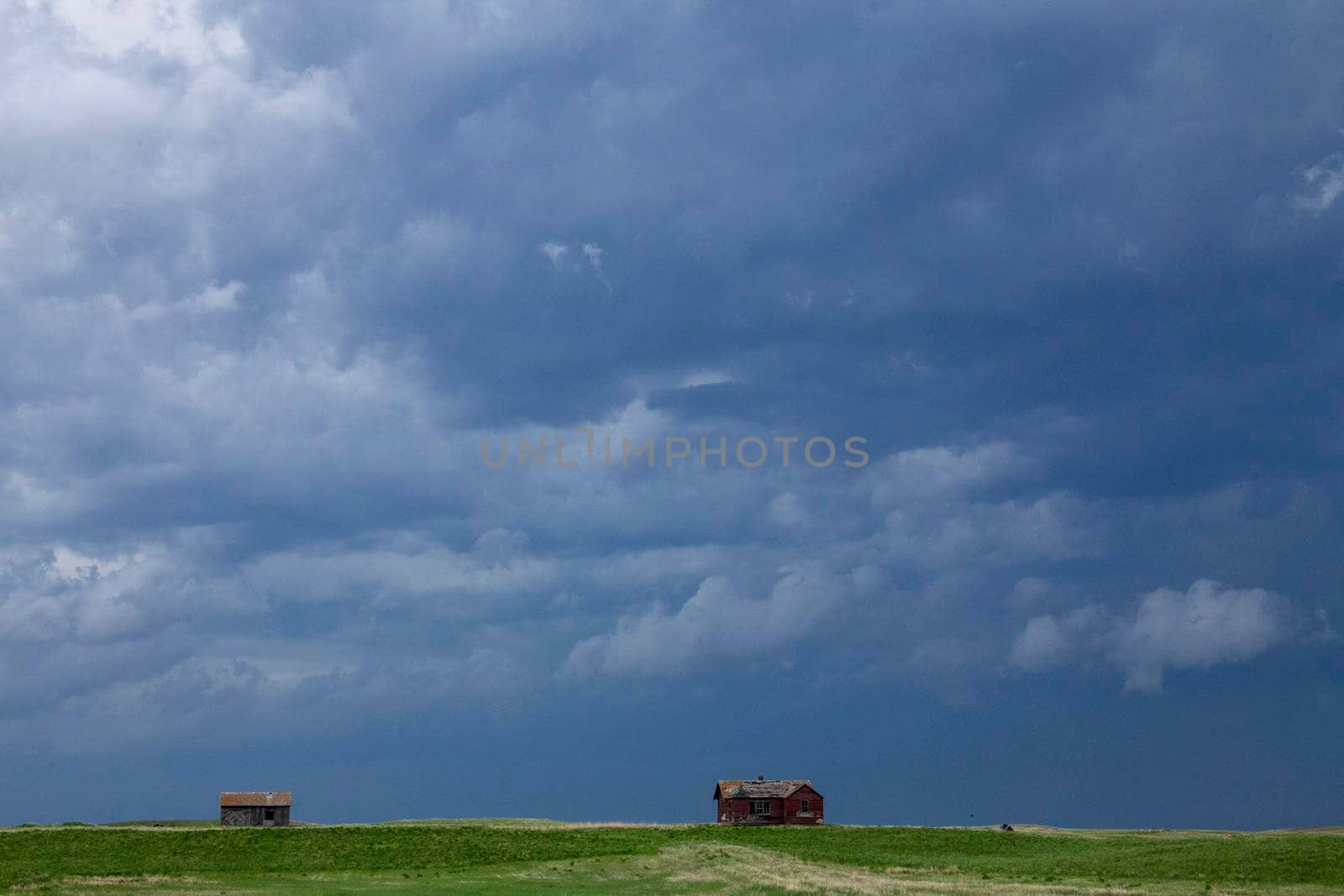 Prairie Storm Clouds in Saskatchewan Canada Rural