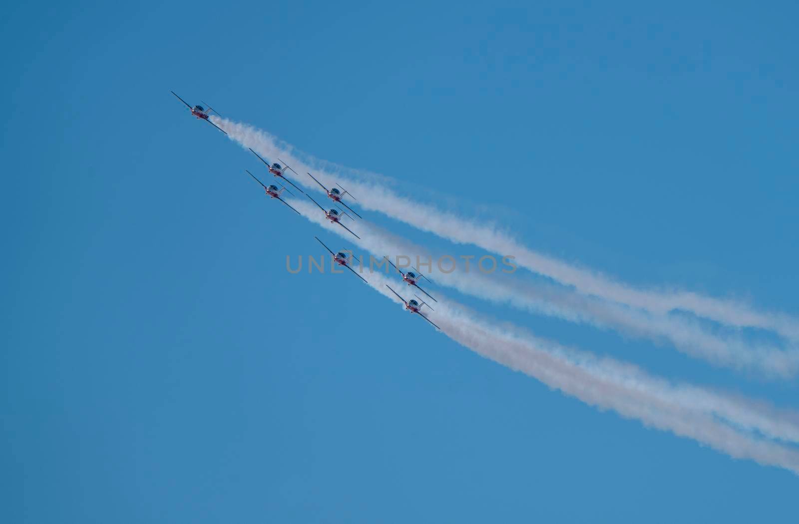 Snowbirds Acrobatic Flight Team flying in Moose Jaw Saskatchewan