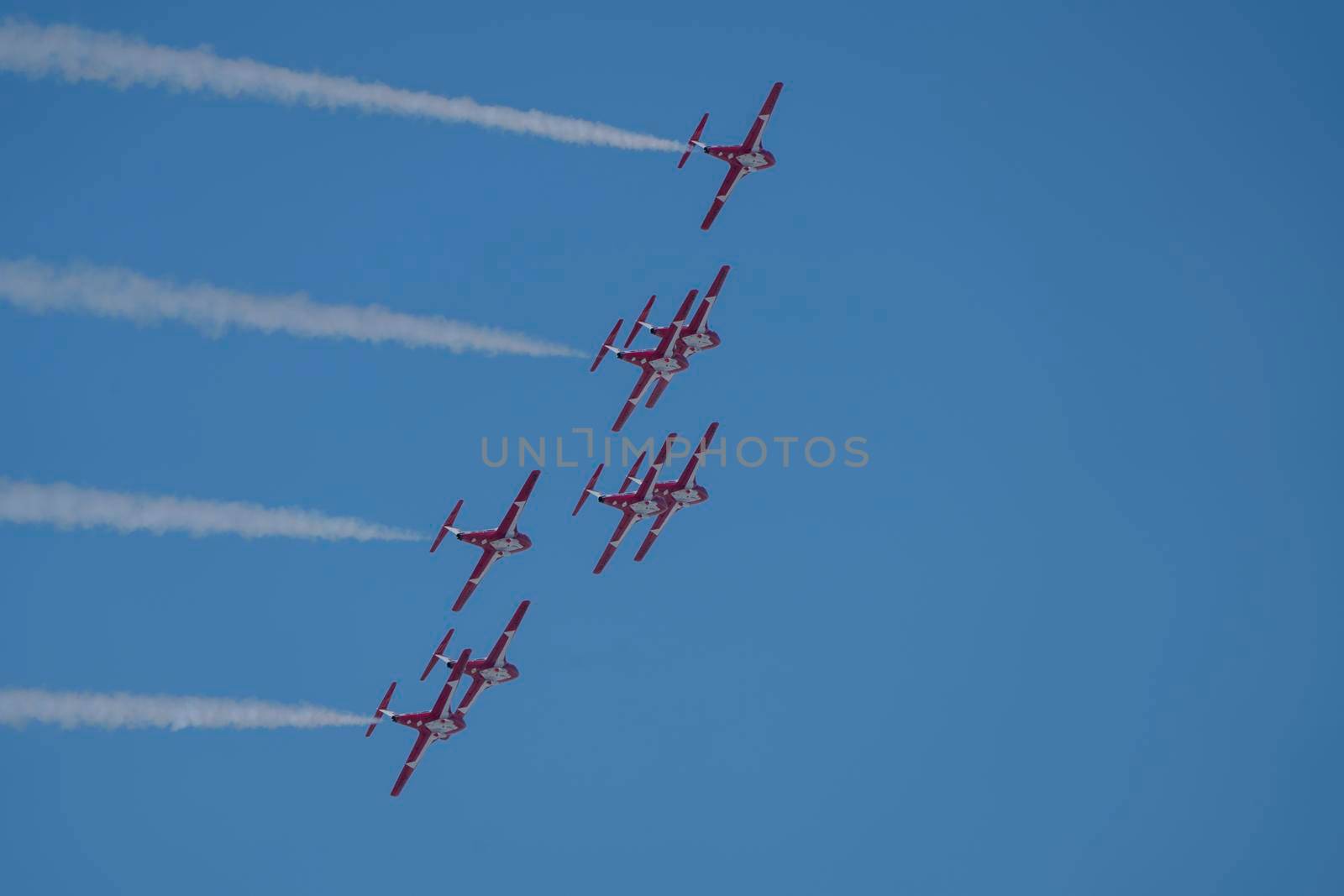 Snowbirds Acrobatic Flight Team flying in Moose Jaw Saskatchewan