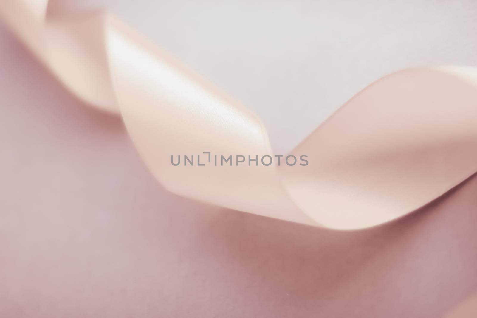 Abstract curly silk ribbon on pastel background, exclusive luxury brand design for holiday sale product promotion and glamour art invitation card backdrop by Anneleven