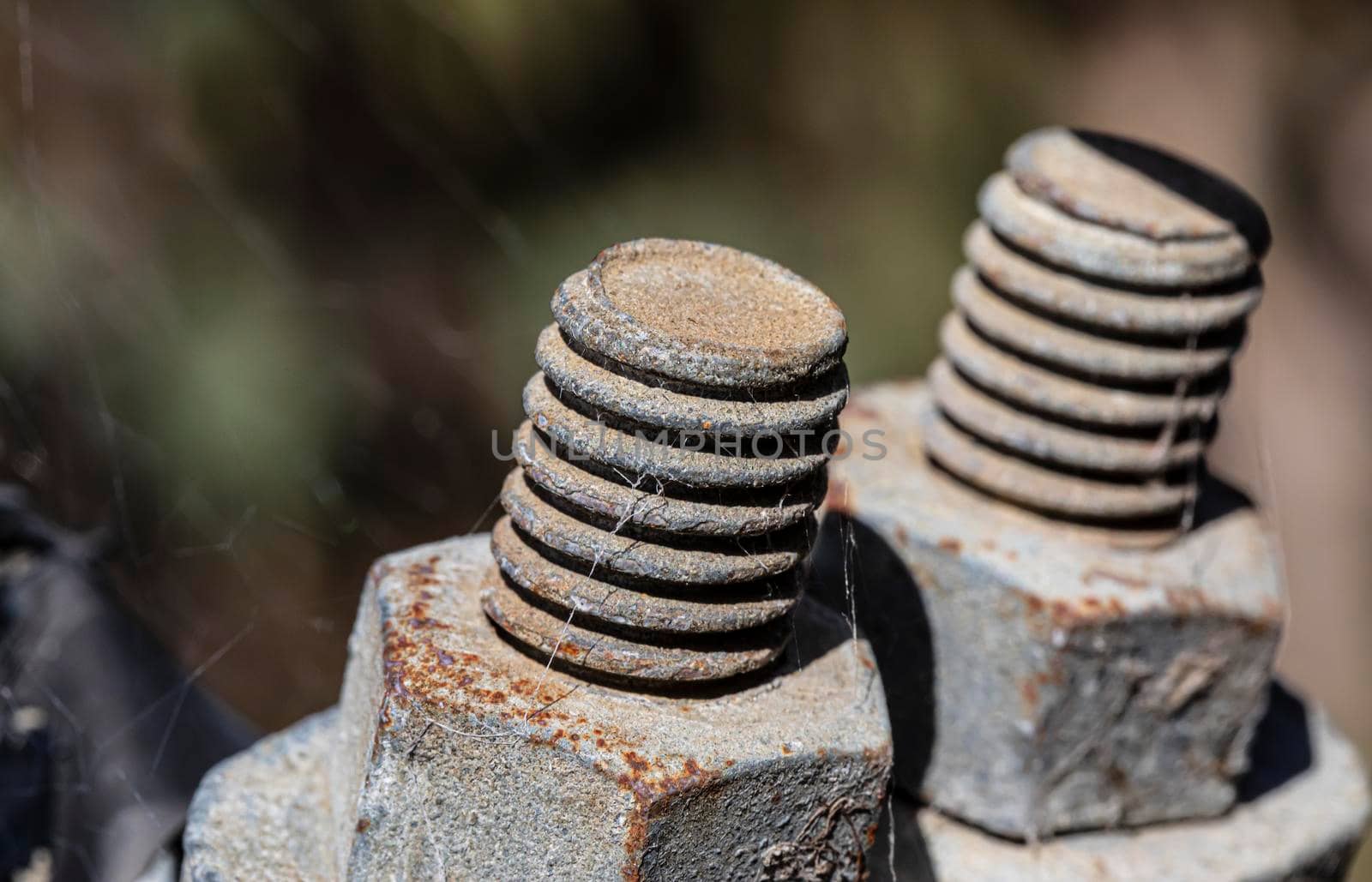 Photograph of the thread of a rusty galvanised bolt by WittkePhotos