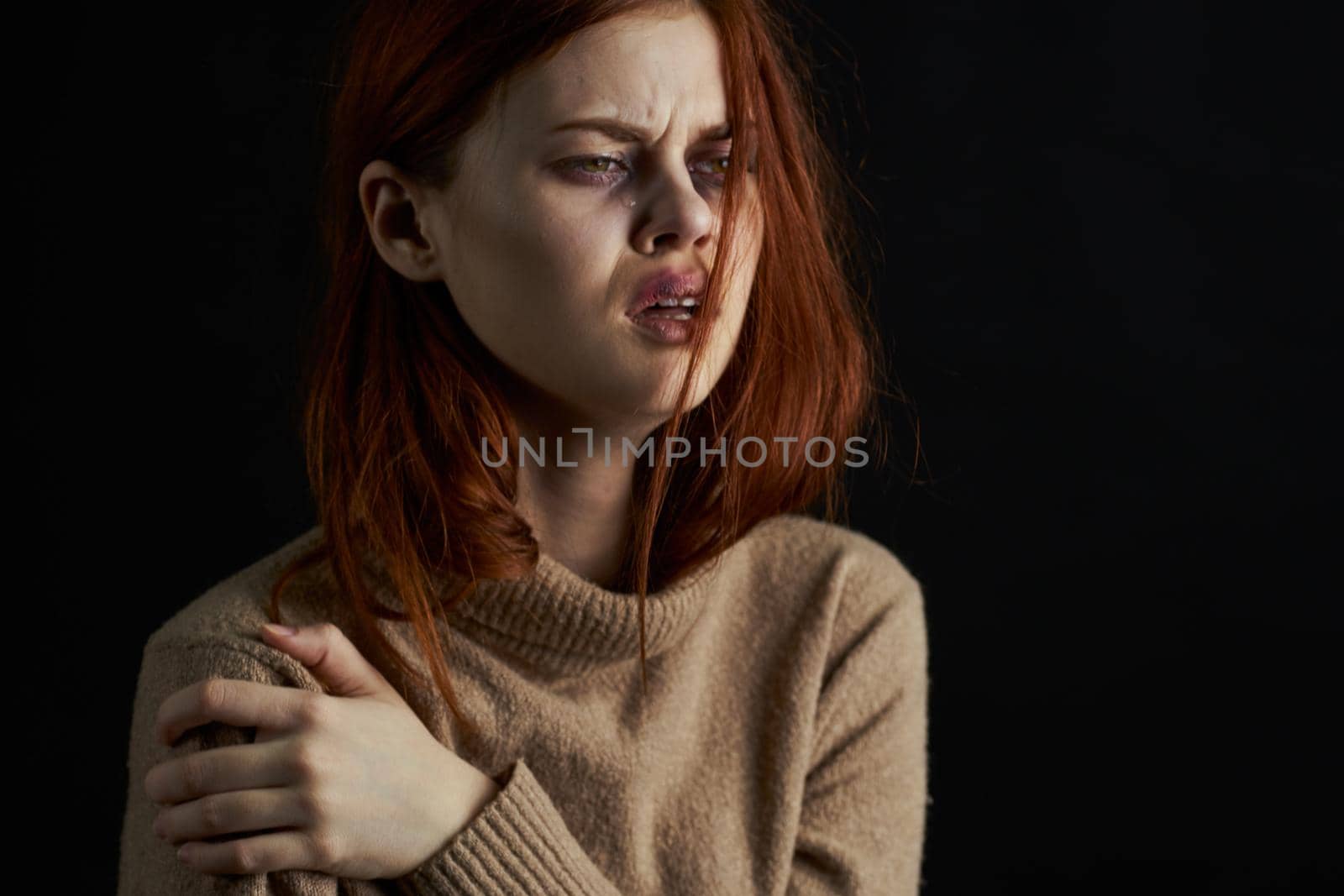 crying woman beating domestic violence abuse problem. High quality photo