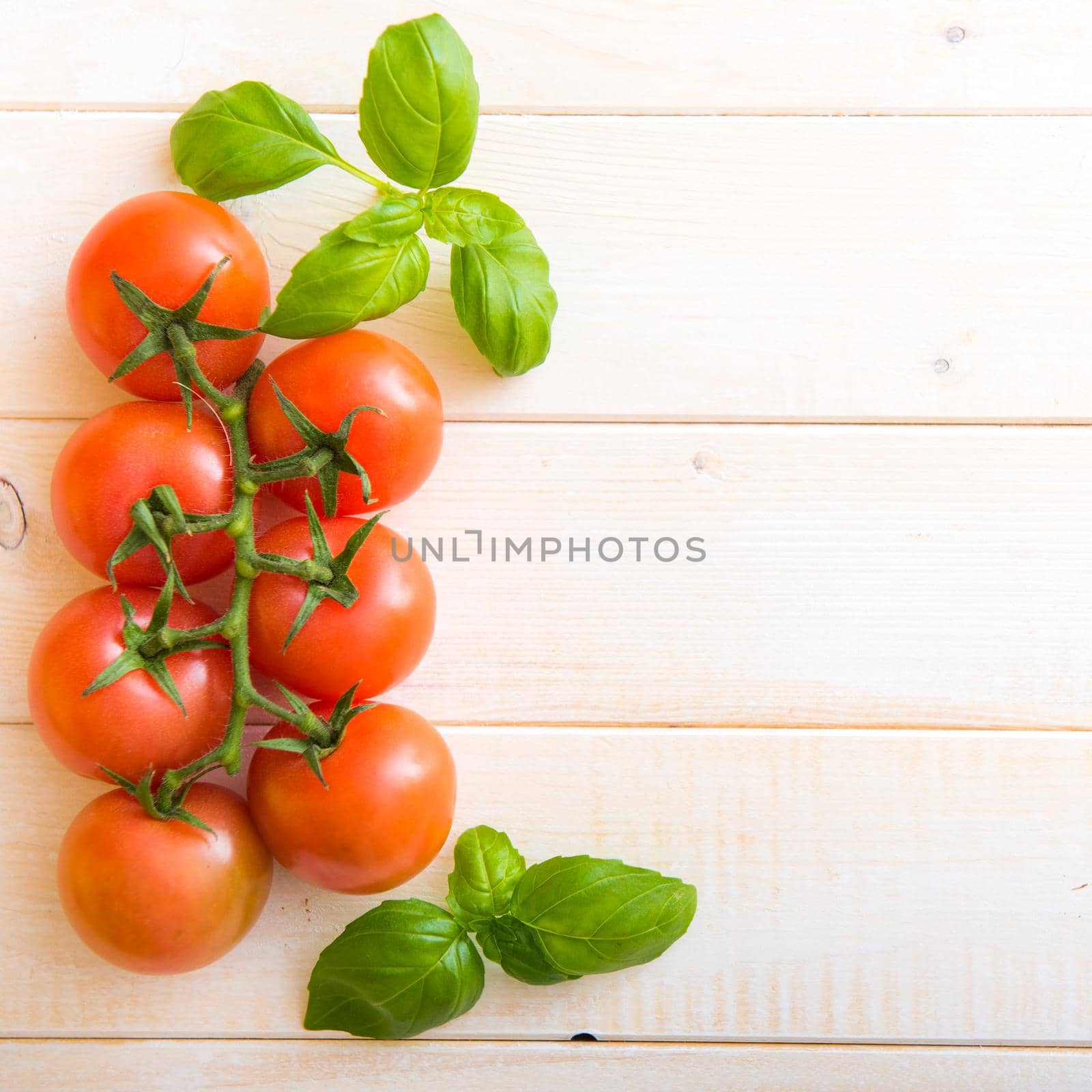 tomatoes and basil by GekaSkr