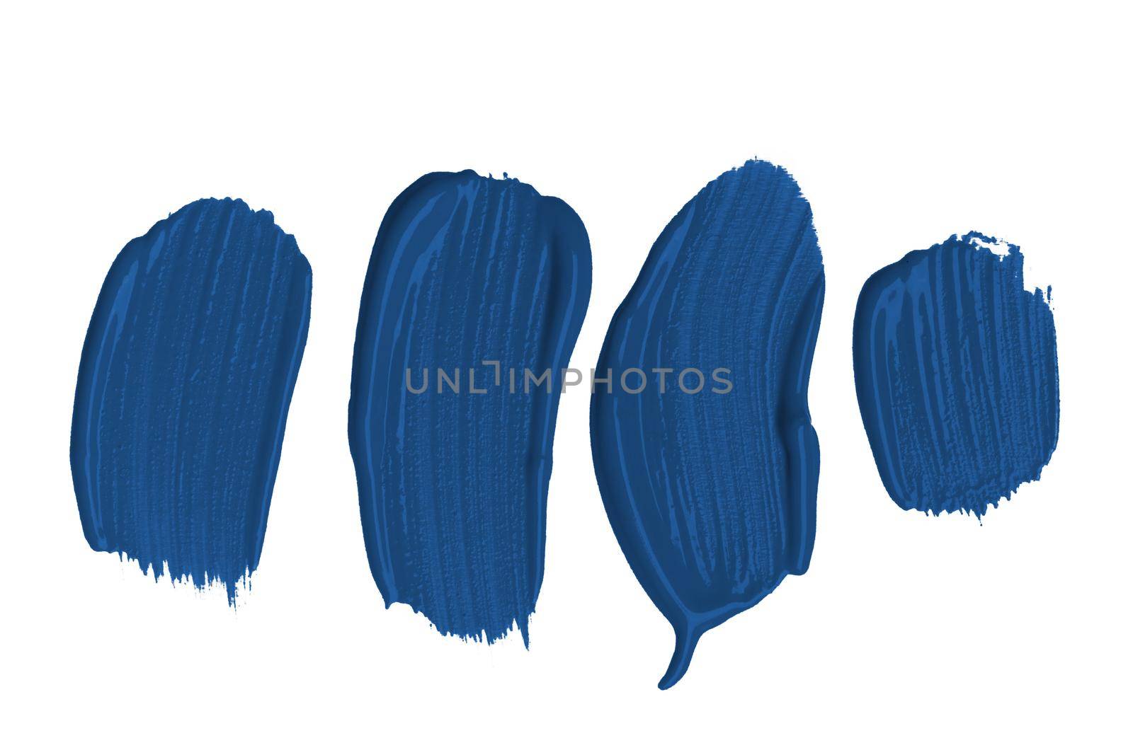 Classic blue brush strokes isolated on white background by Fabrikasimf