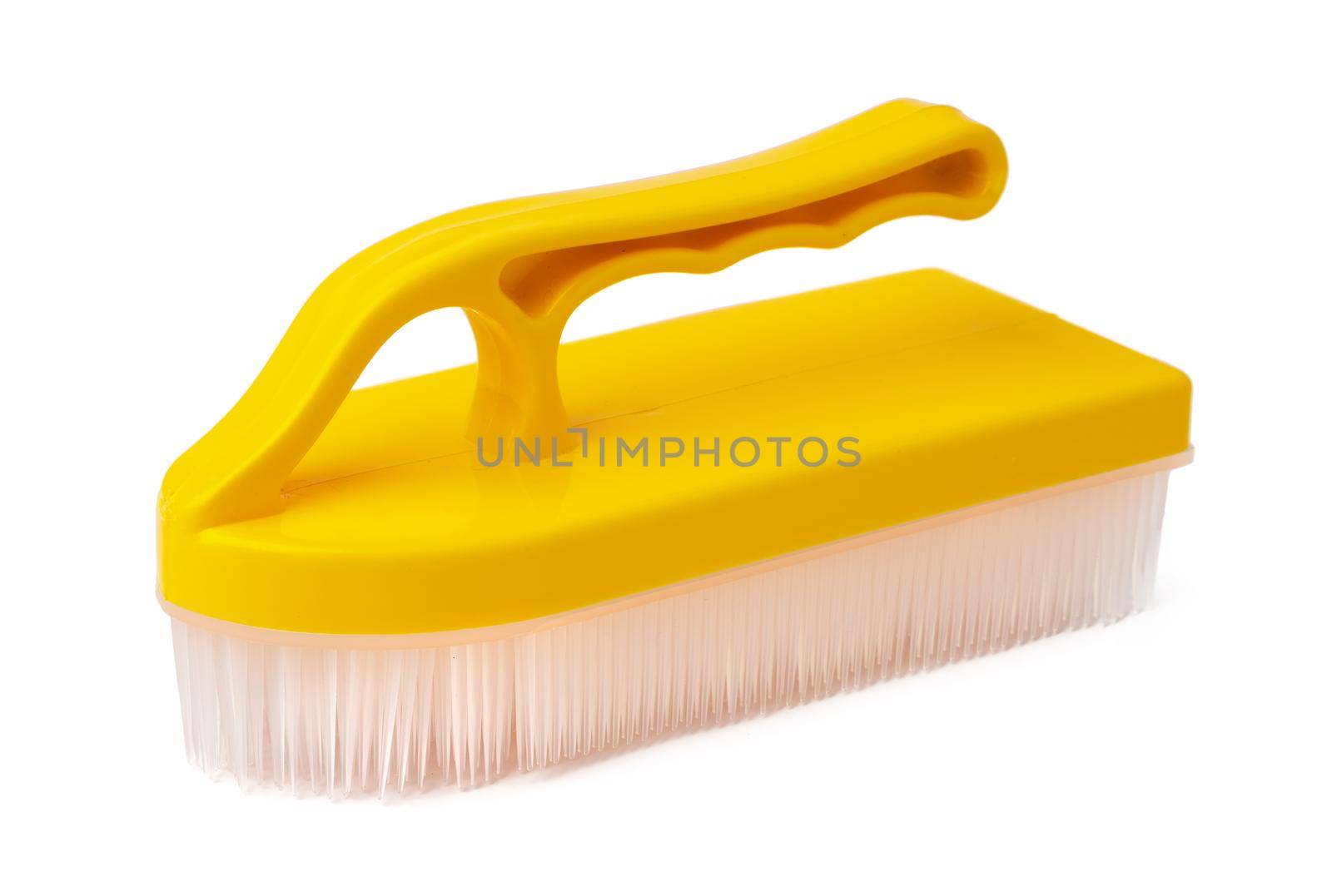Cleaning brush isolated on a white background, close up