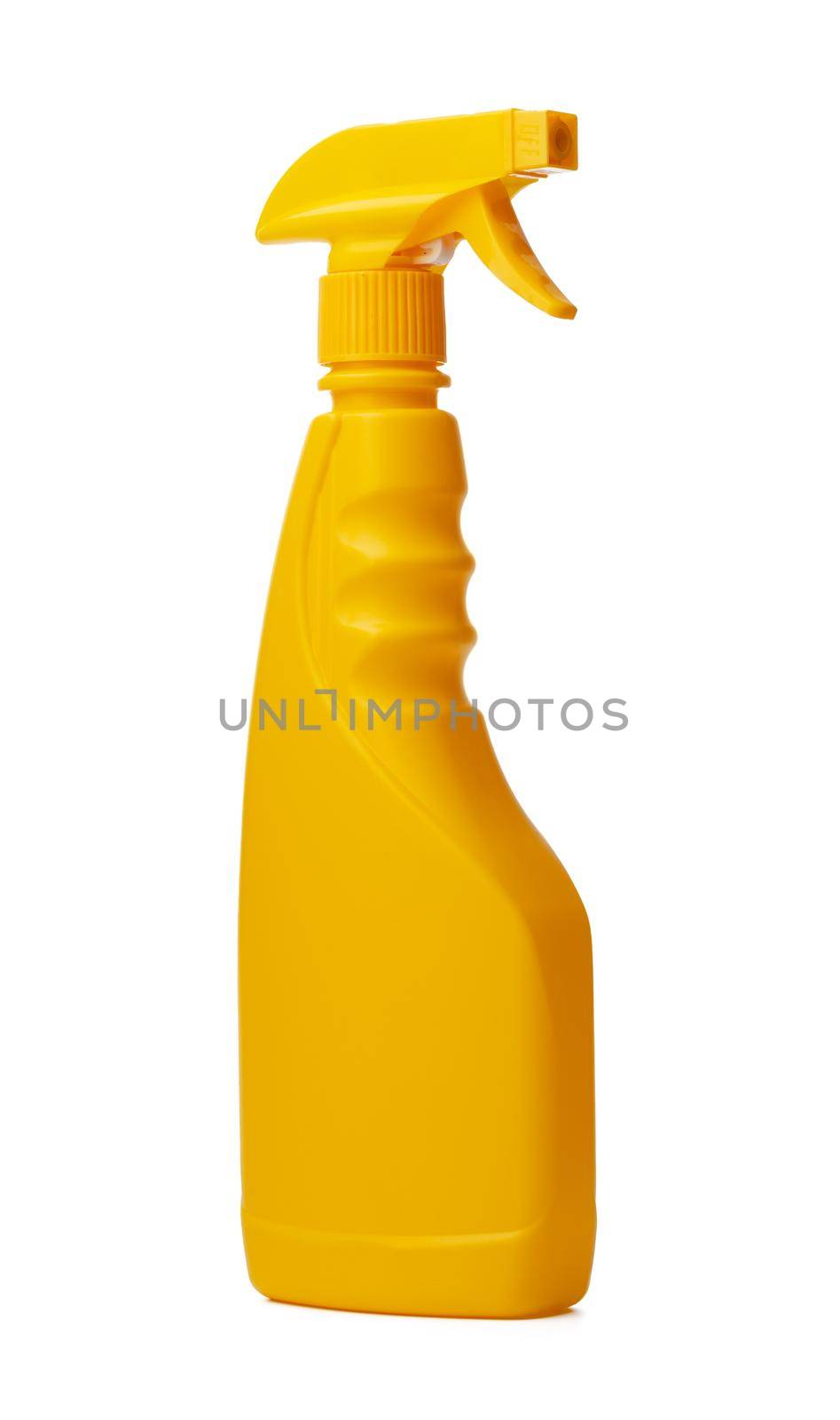 Cleaning spray bottle isolated on white background by Fabrikasimf
