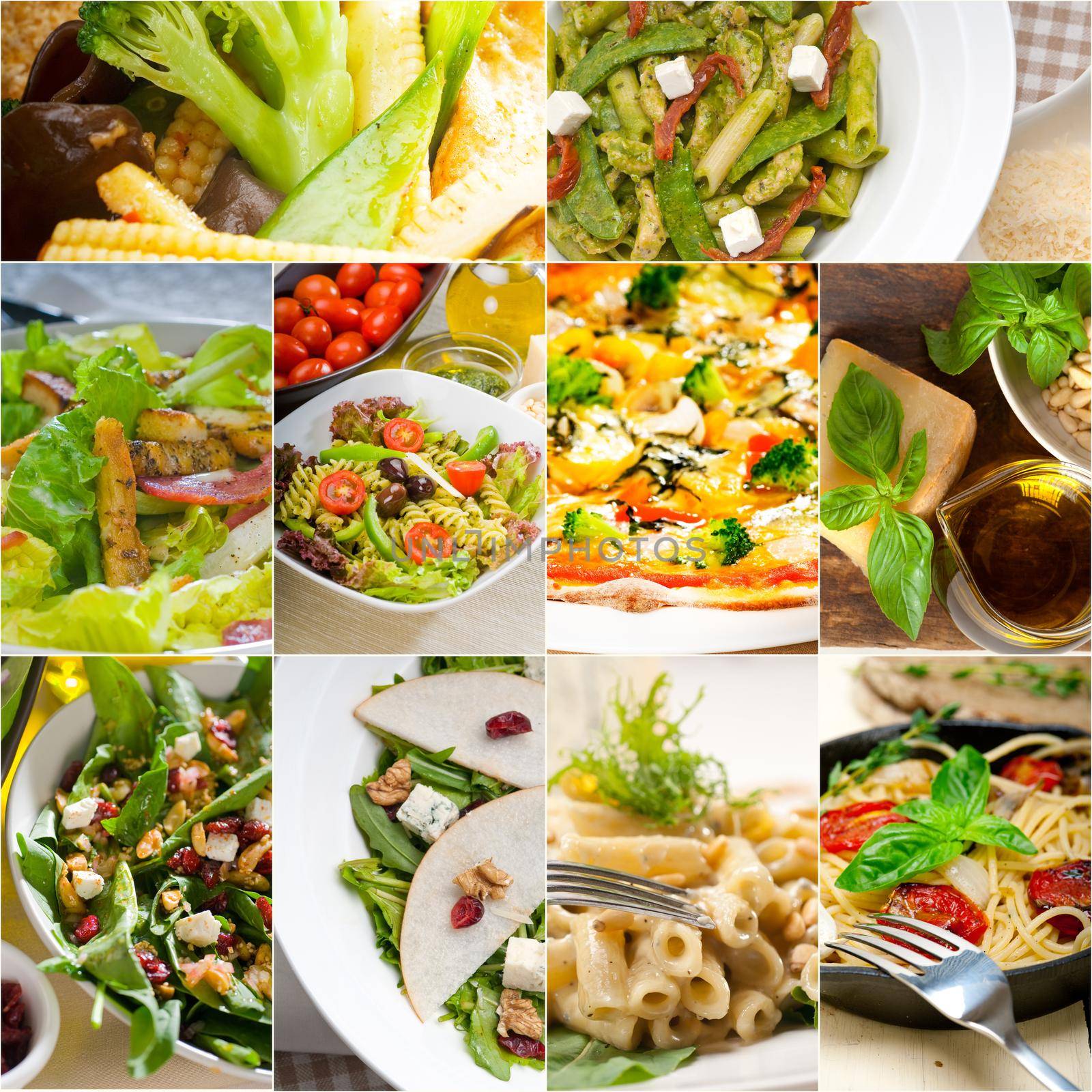 healthy and tasty Italian food collage by keko64