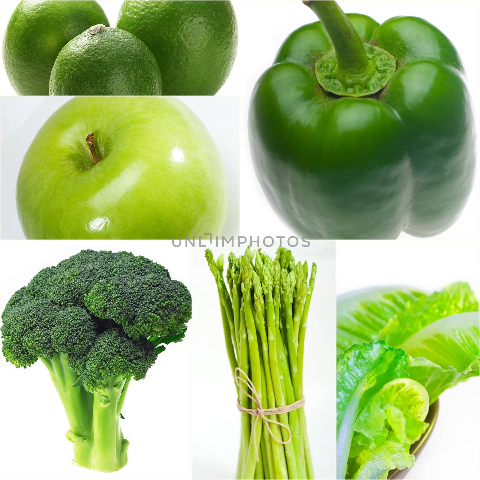 green healthy food collage collection by keko64