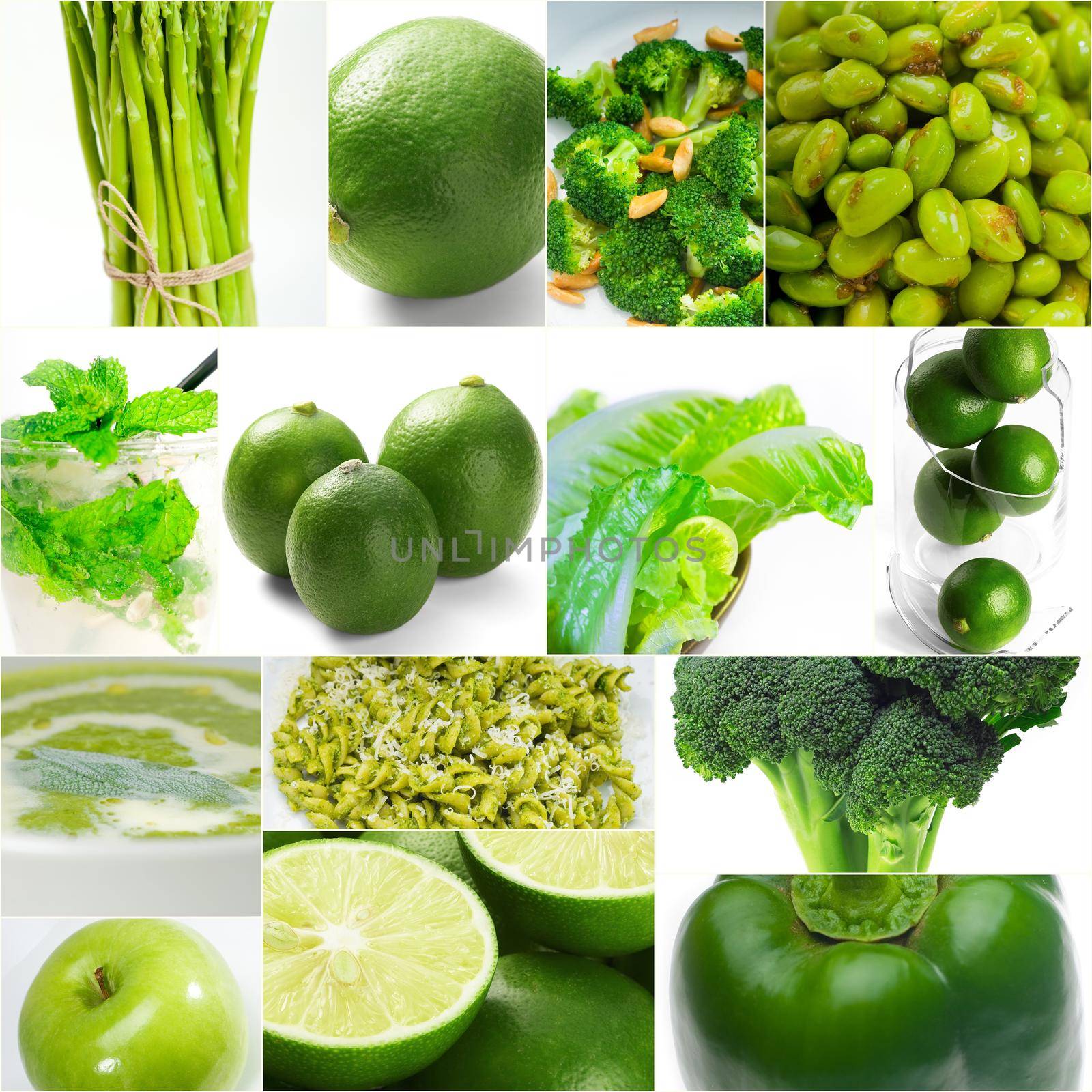 green healthy food collage collection by keko64