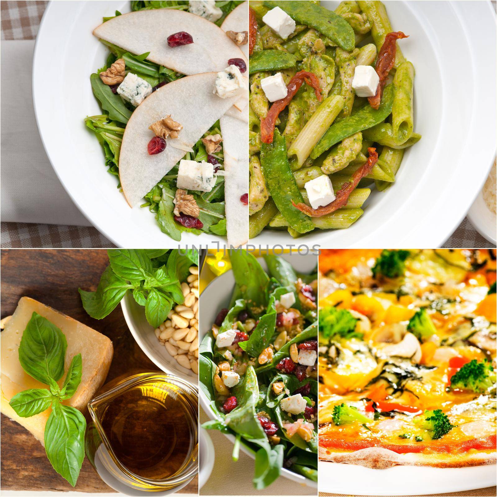 healthy and tasty Italian food collage by keko64
