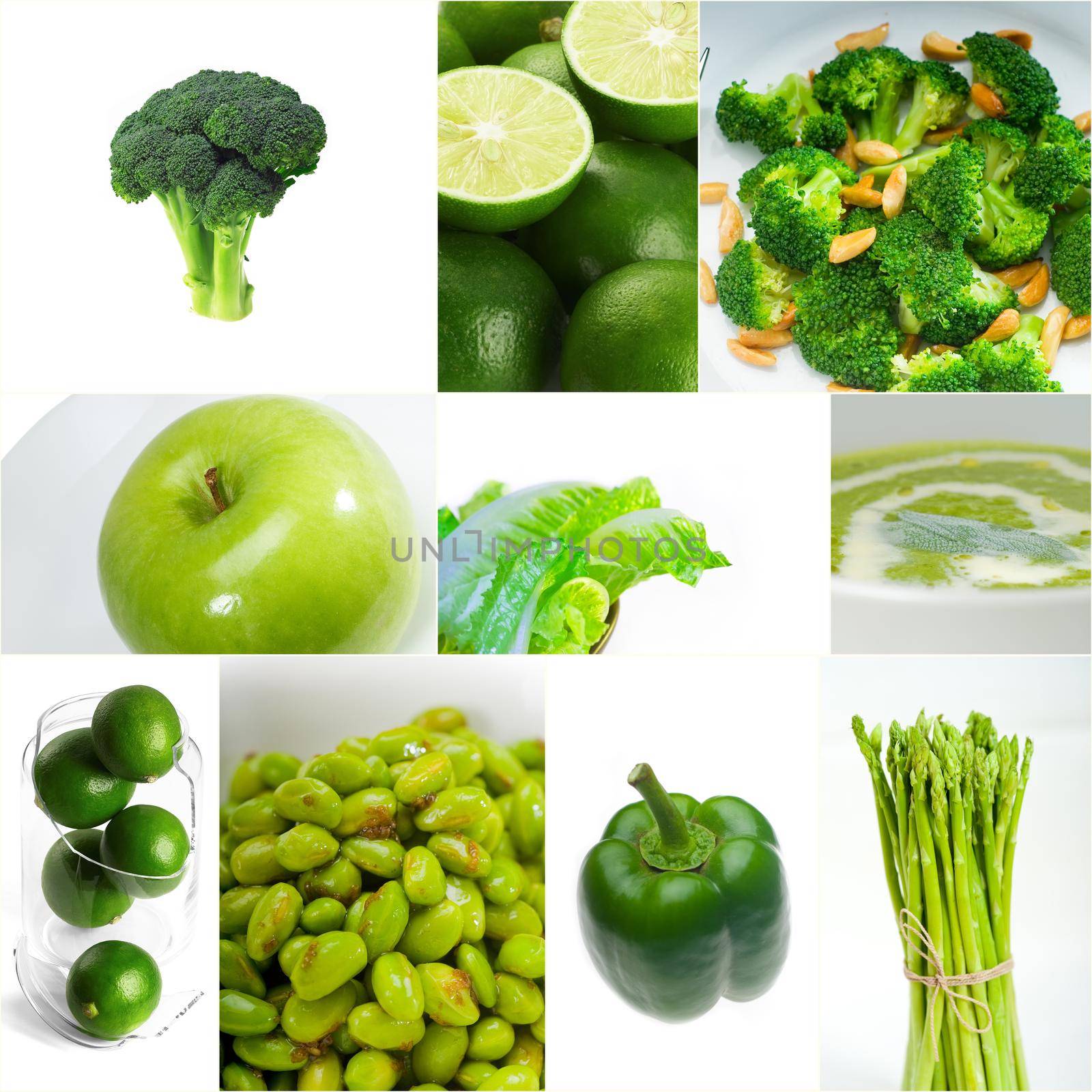 green healthy food collage collection by keko64