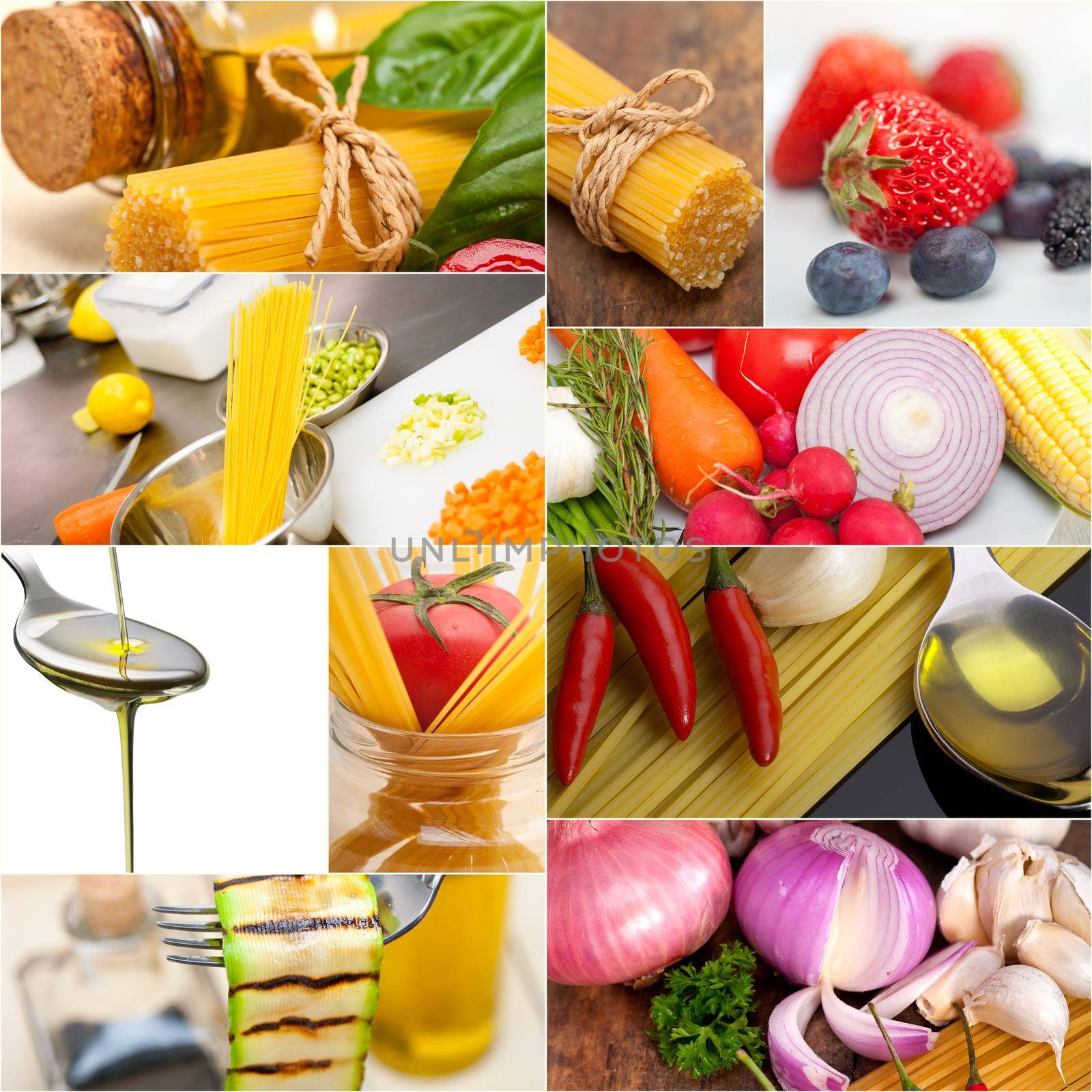 healthy Vegetarian vegan food collage by keko64