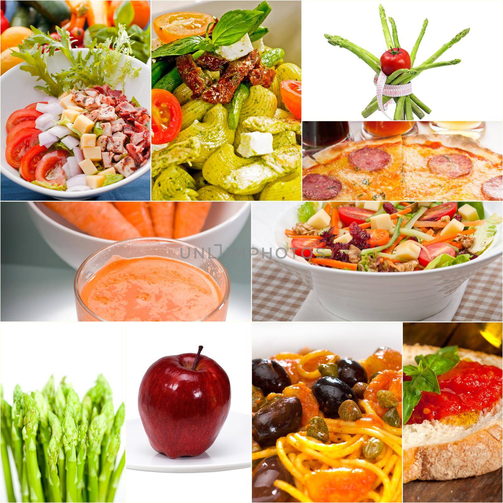 healthy Vegetarian vegan food collage by keko64