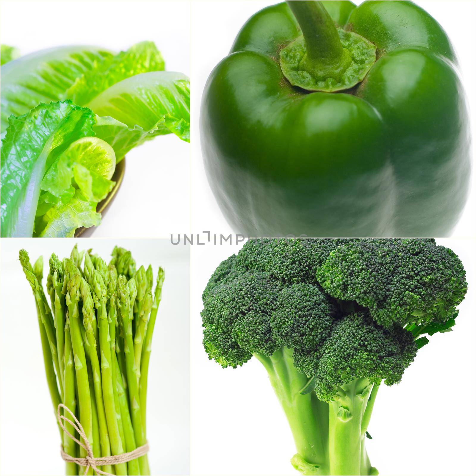 green healthy food collage collection by keko64