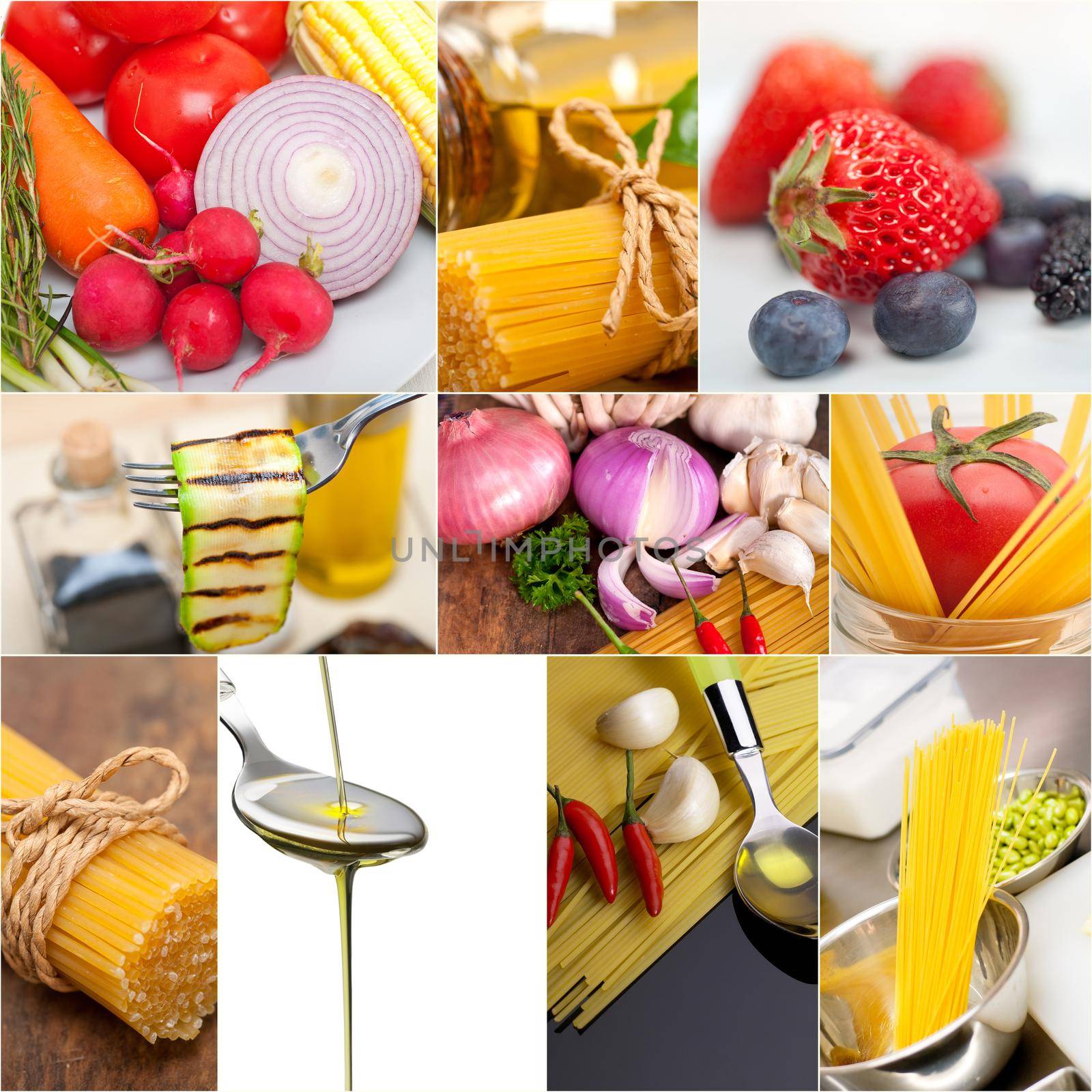 healthy Vegetarian vegan food collage by keko64