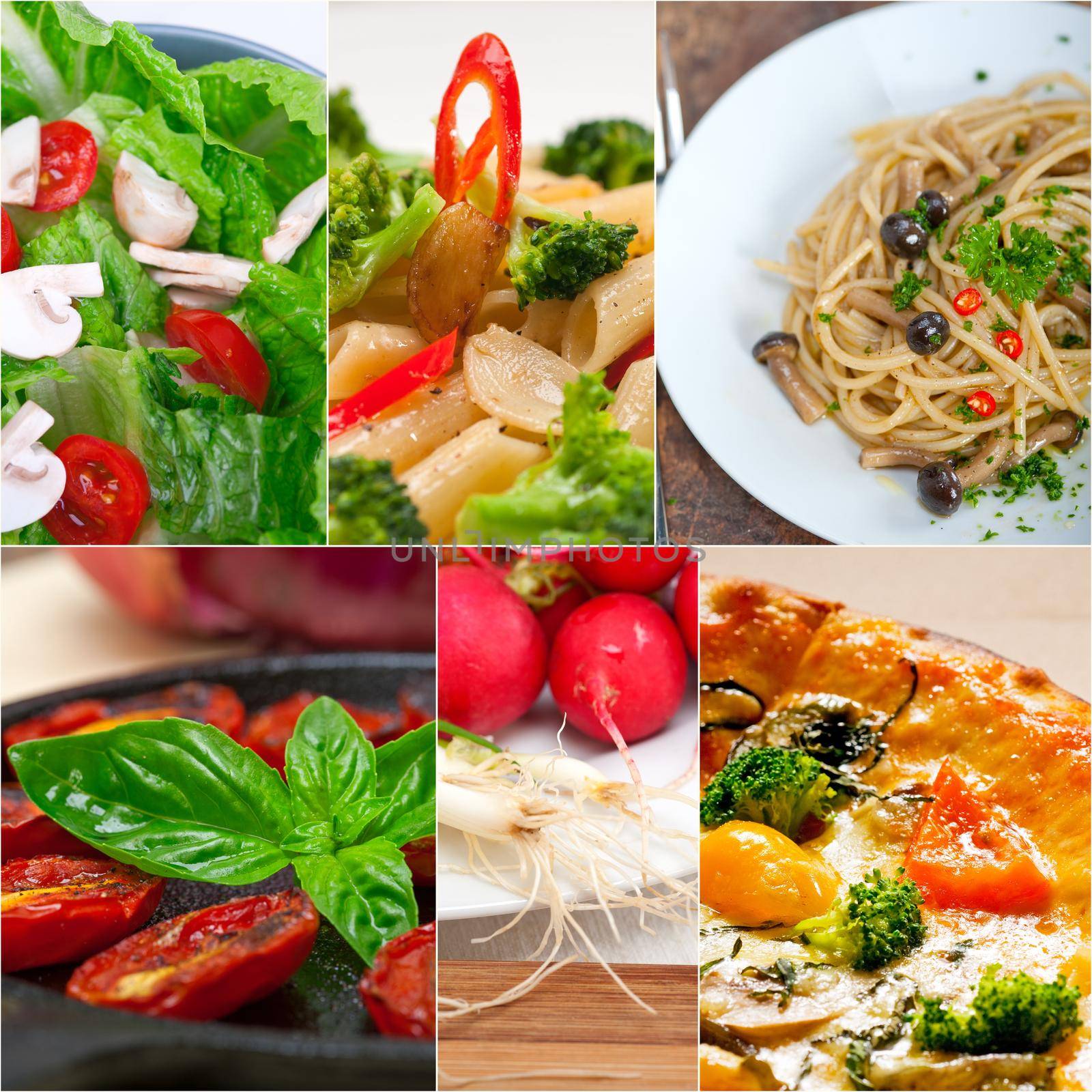 healthy Vegetarian vegan food collage by keko64